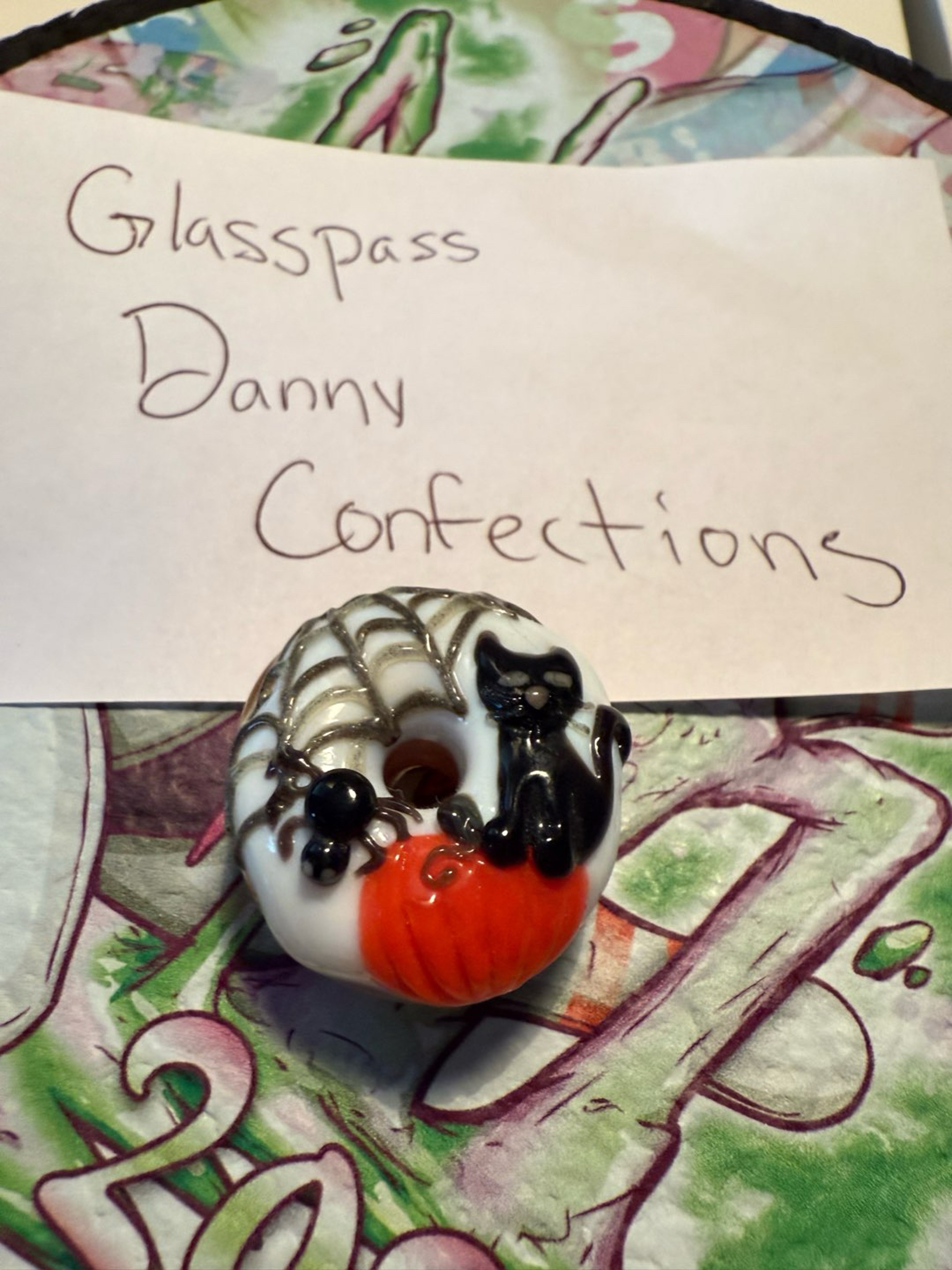 Preview pic of KGB x Sarah Marblesbee Halloween Donut pendant