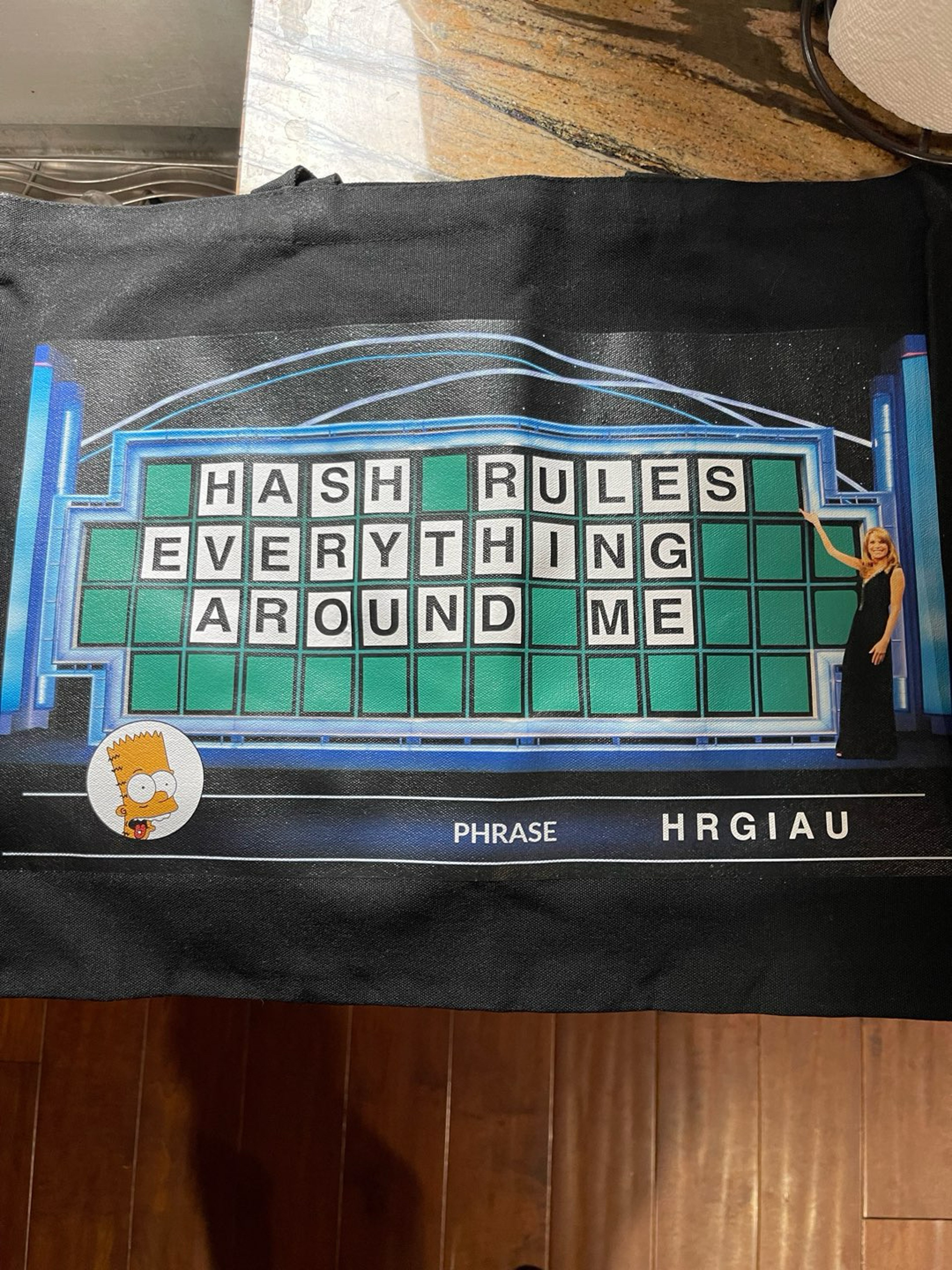 Preview pic of GZ1 Wheel of Fortune Gameshow Tote Bag