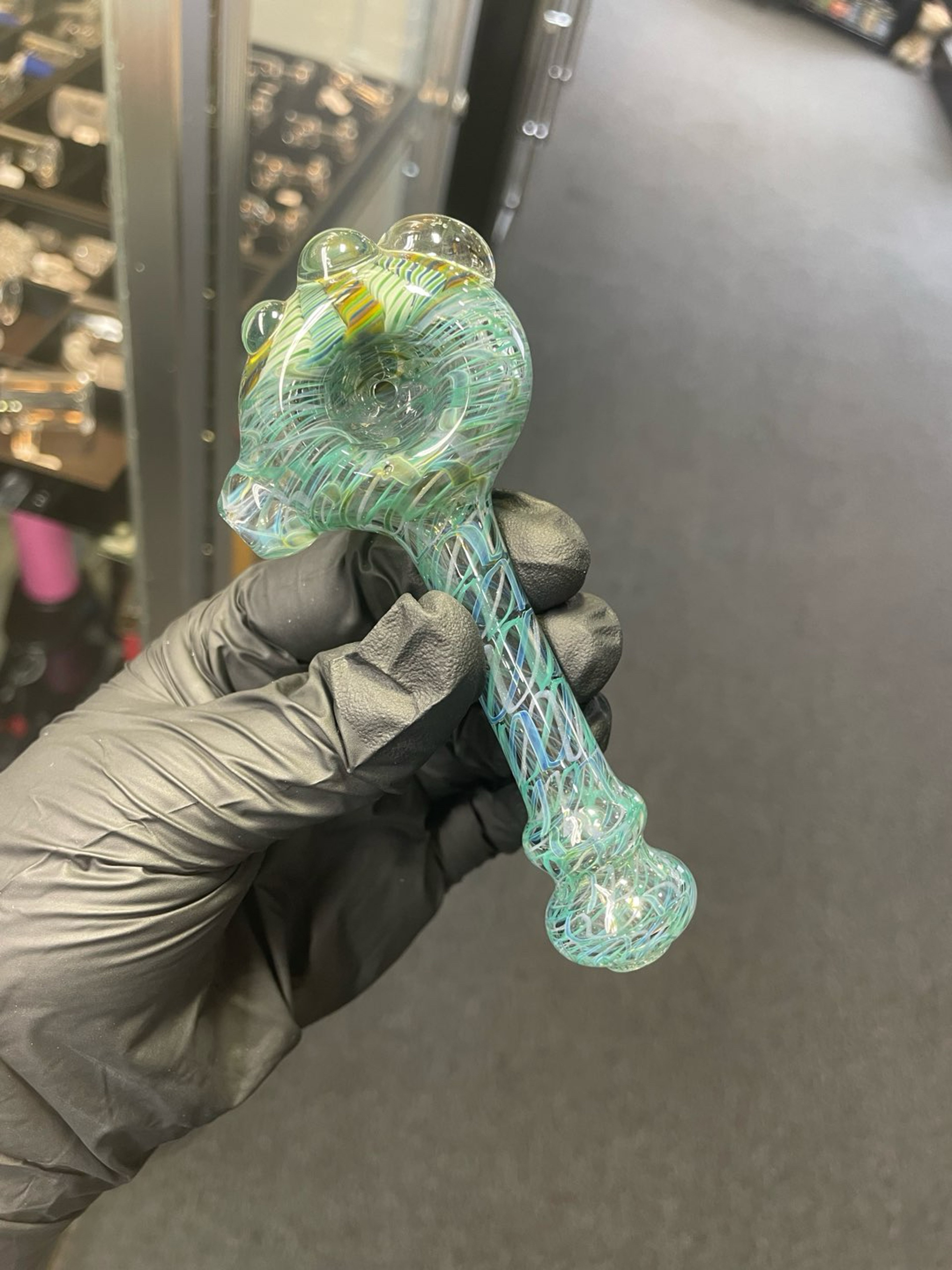 Preview pic of Harold Cooney Spoon Teal Rainbow