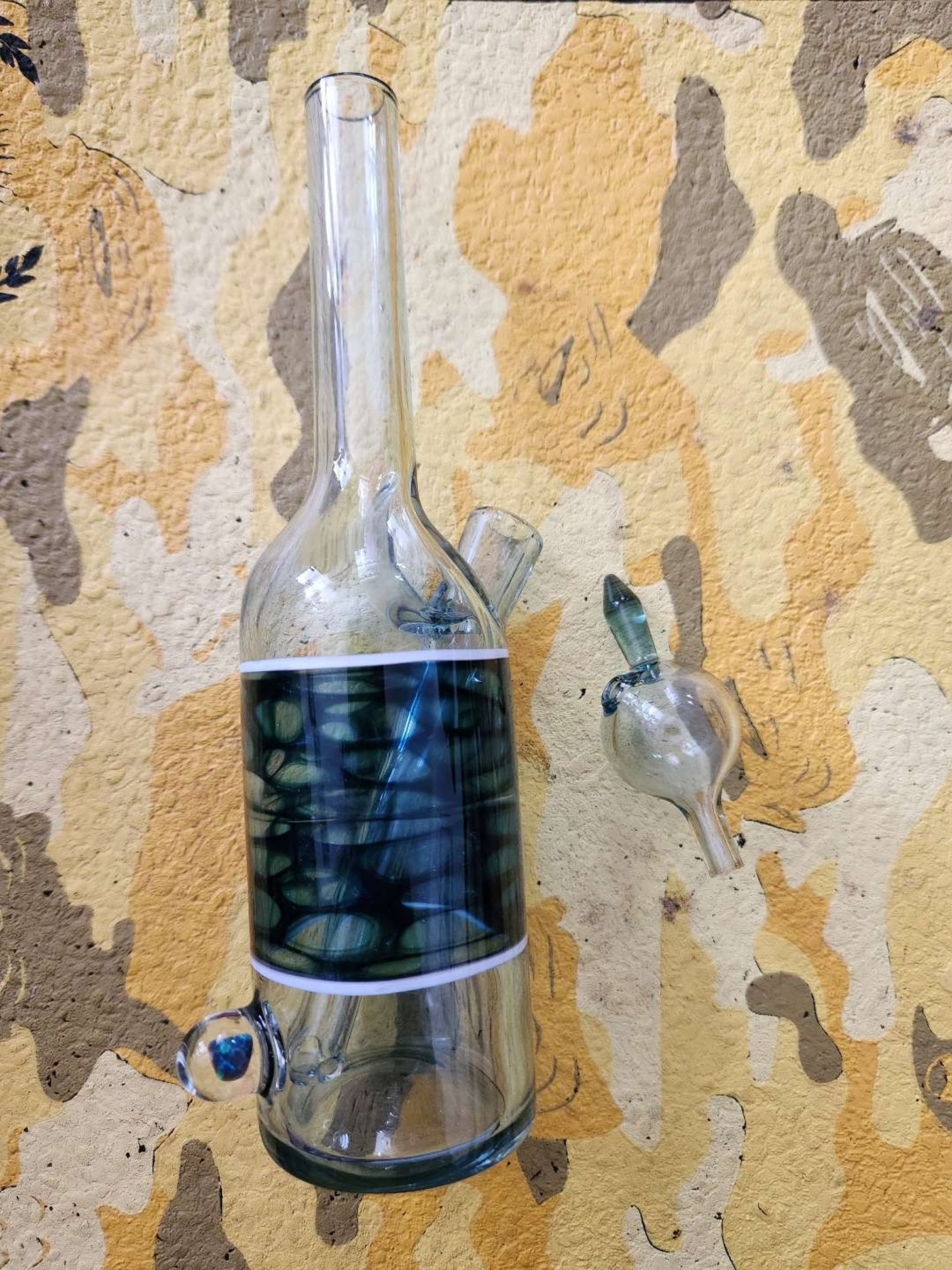 Preview pic of Glass Mechanic x Redbone sake bottle