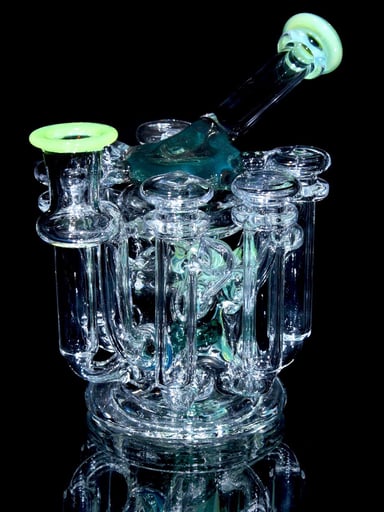 Preview pic of Kyru Glass - R6 Hextad Recycler - Slyme/Wormwood - 14mm Female