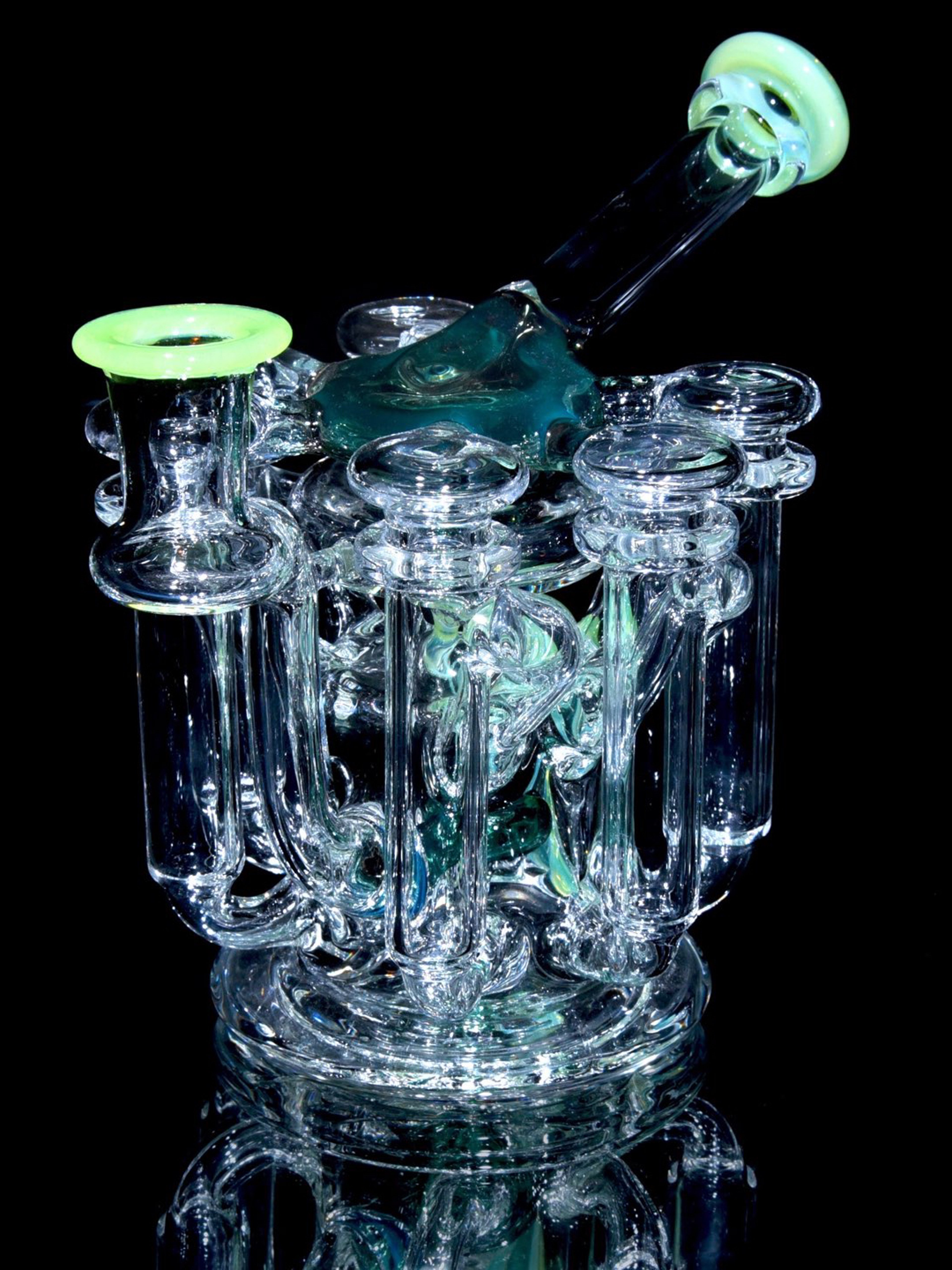 Preview pic of Kyru Glass - R6 Hextad Recycler - Slyme/Wormwood - 14mm Female