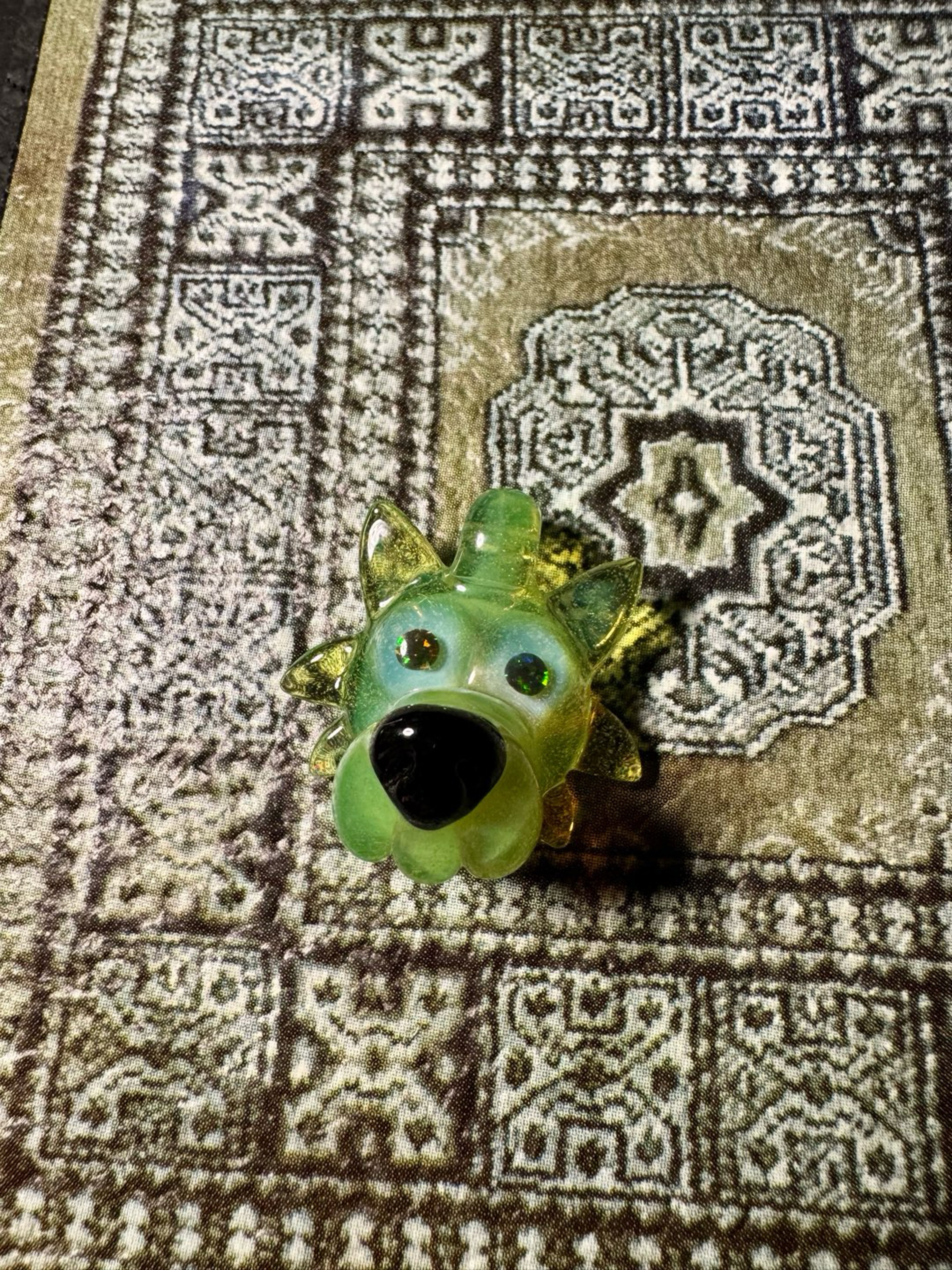 Preview pic of Ryan Kane Glass Sunset Slyme Wolf Cup Pendant