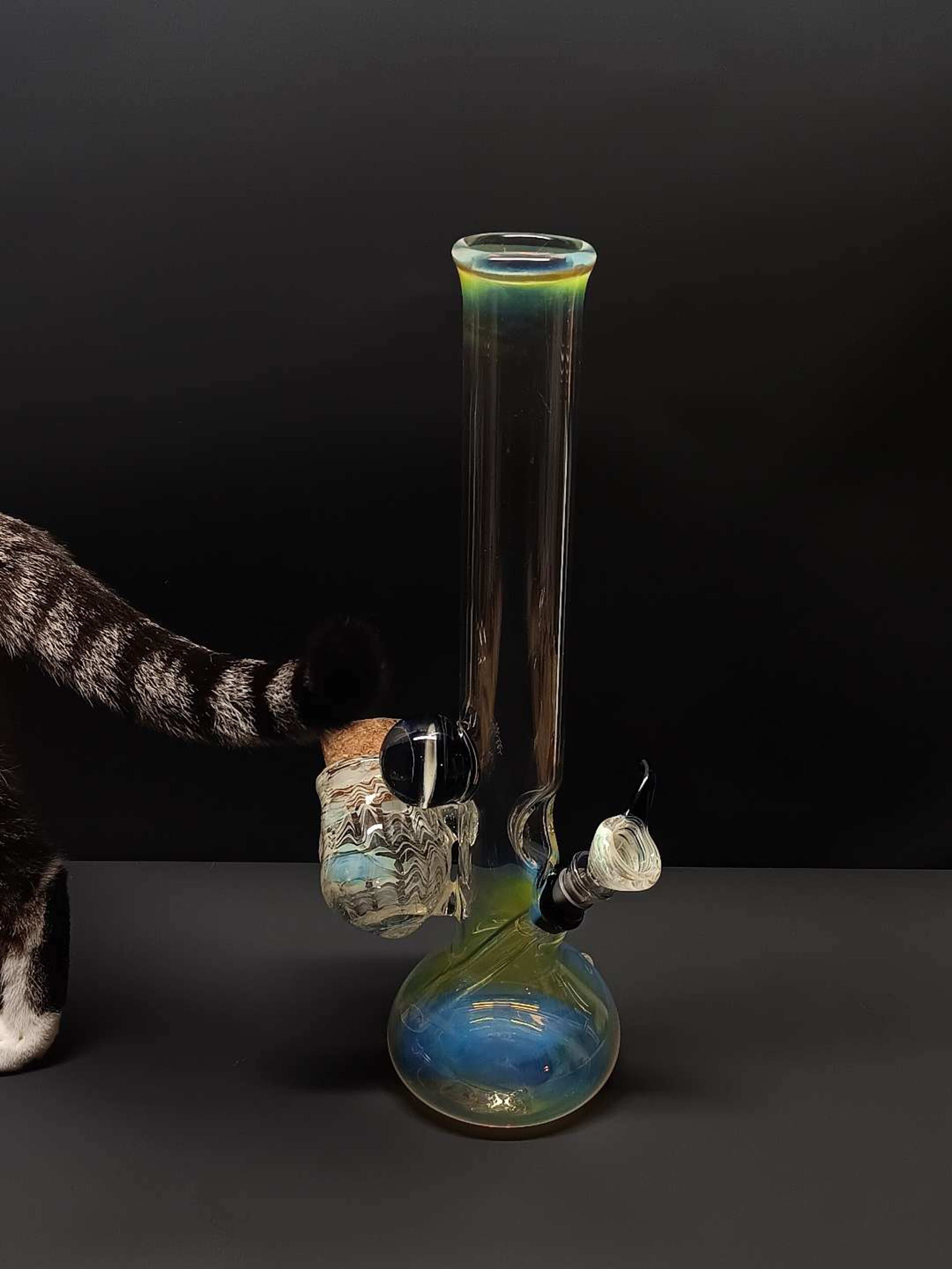 Preview pic of 14.5 in. Tall bong with monkey jar