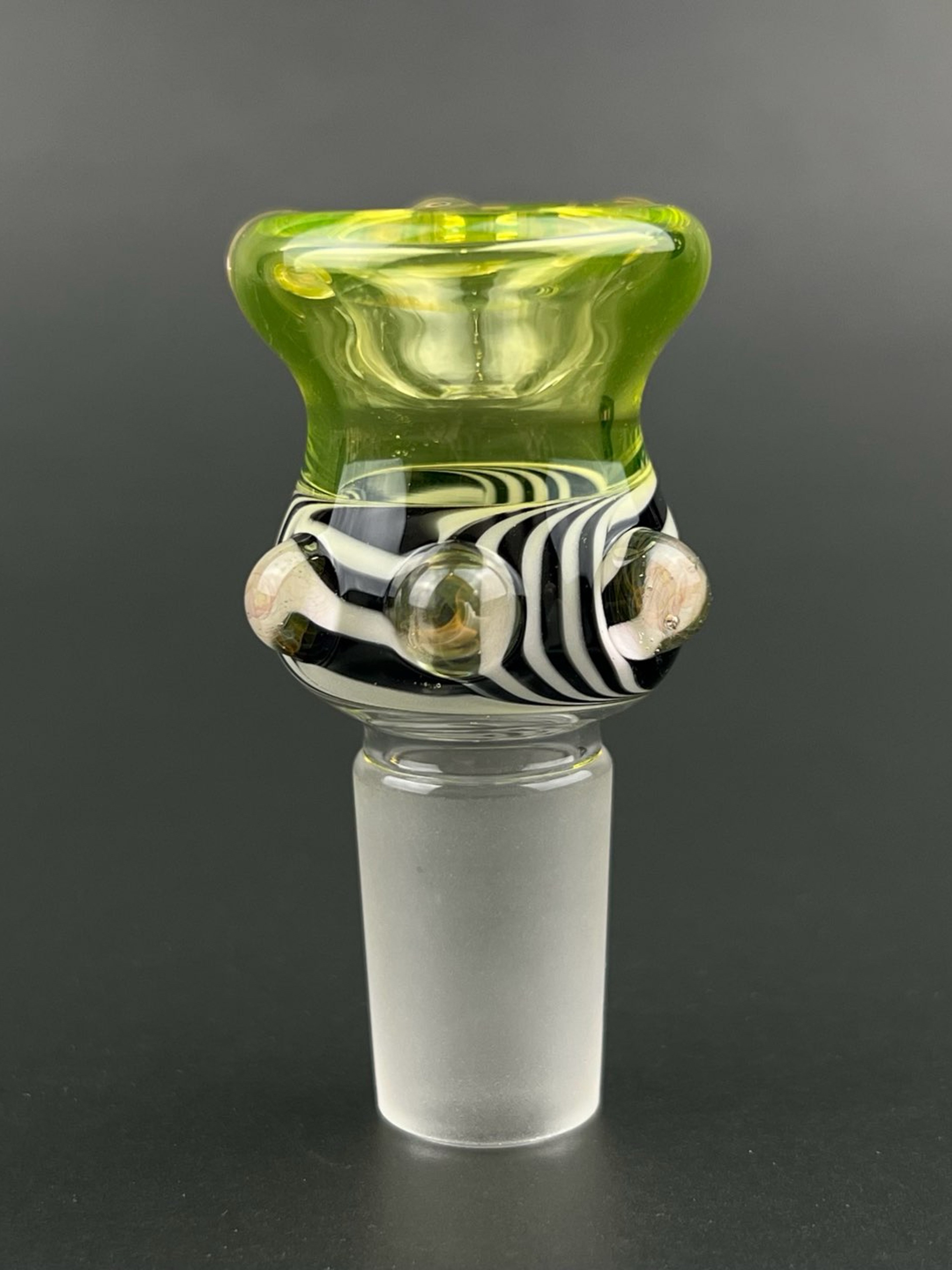 Preview pic of 18mm Glass Bowl Slide – Single Hole by The Beardless Menace