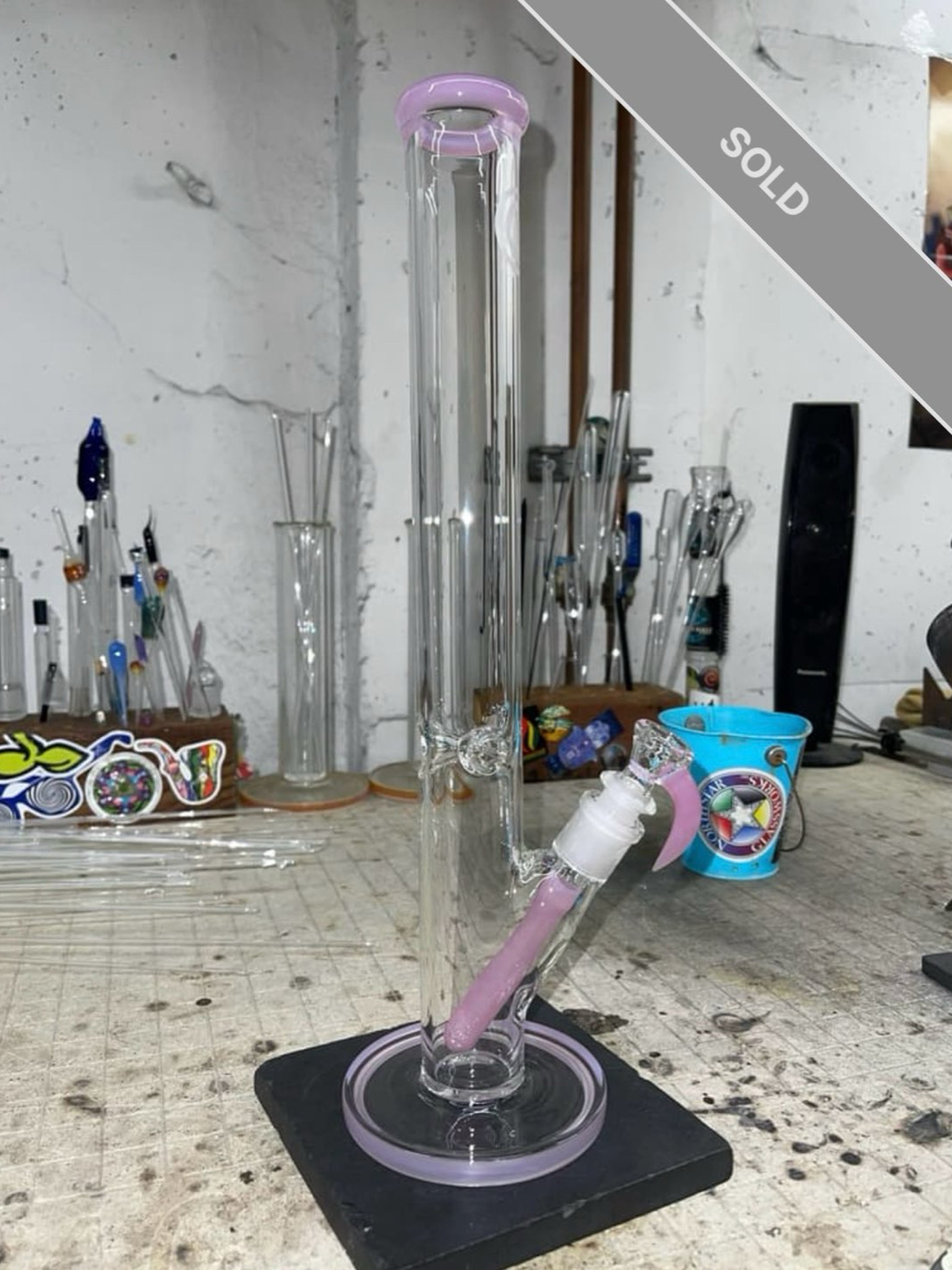 Preview pic of OJ Flame 16” Straight Tube (Pink Pastel)