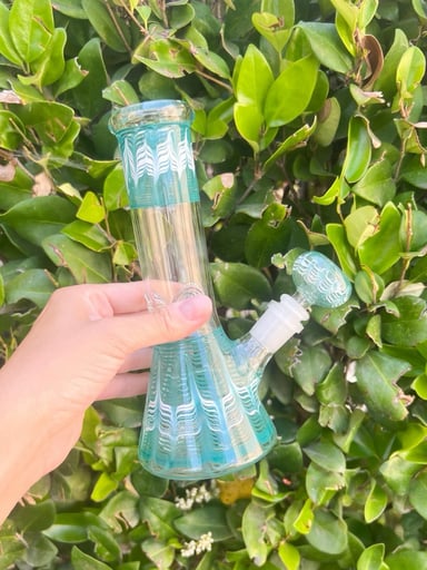 Preview pic of Teal Swirled 8 Inch Bong