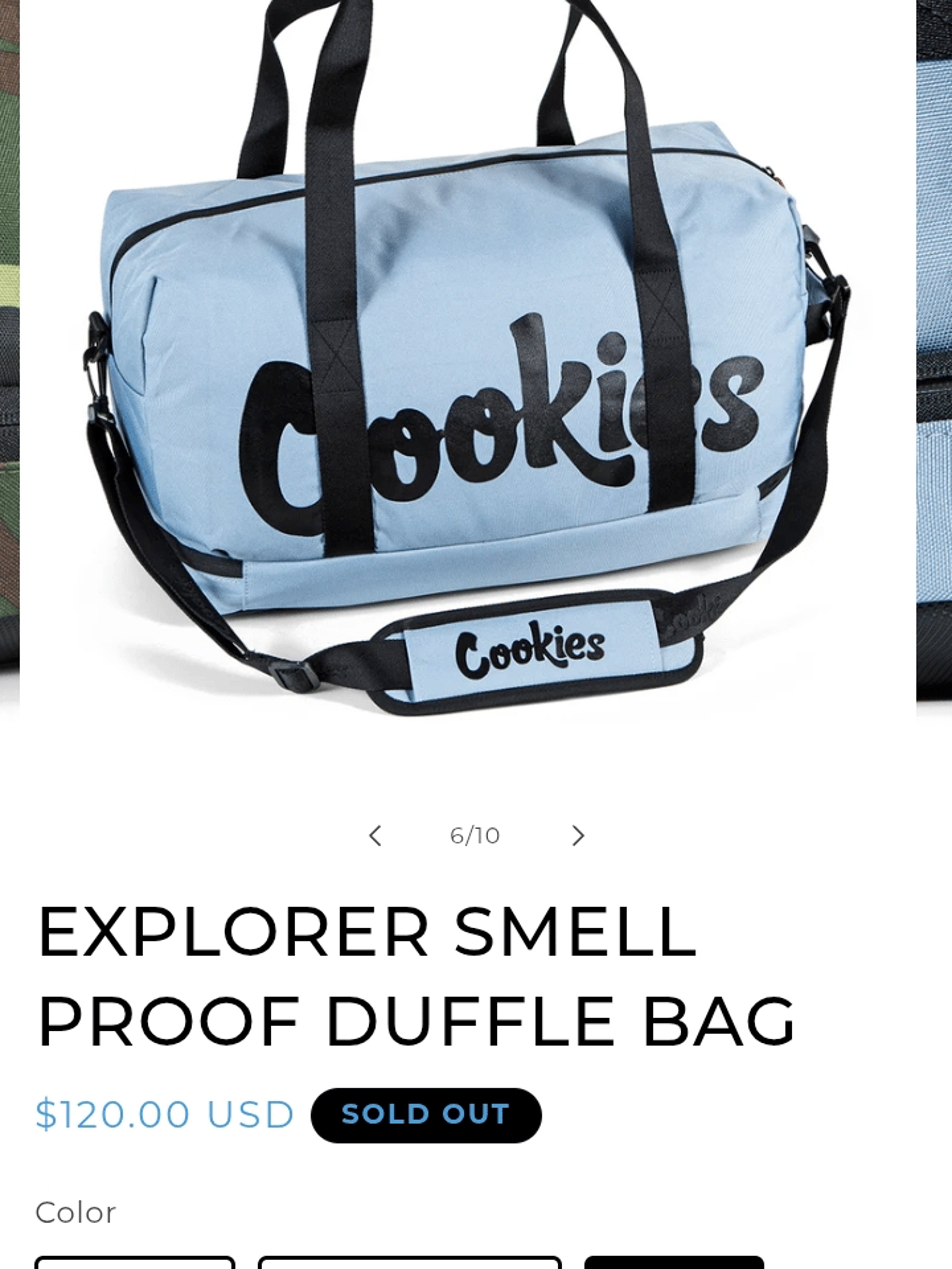 Preview pic of Brand New Cookies Brand duffle bag🔥