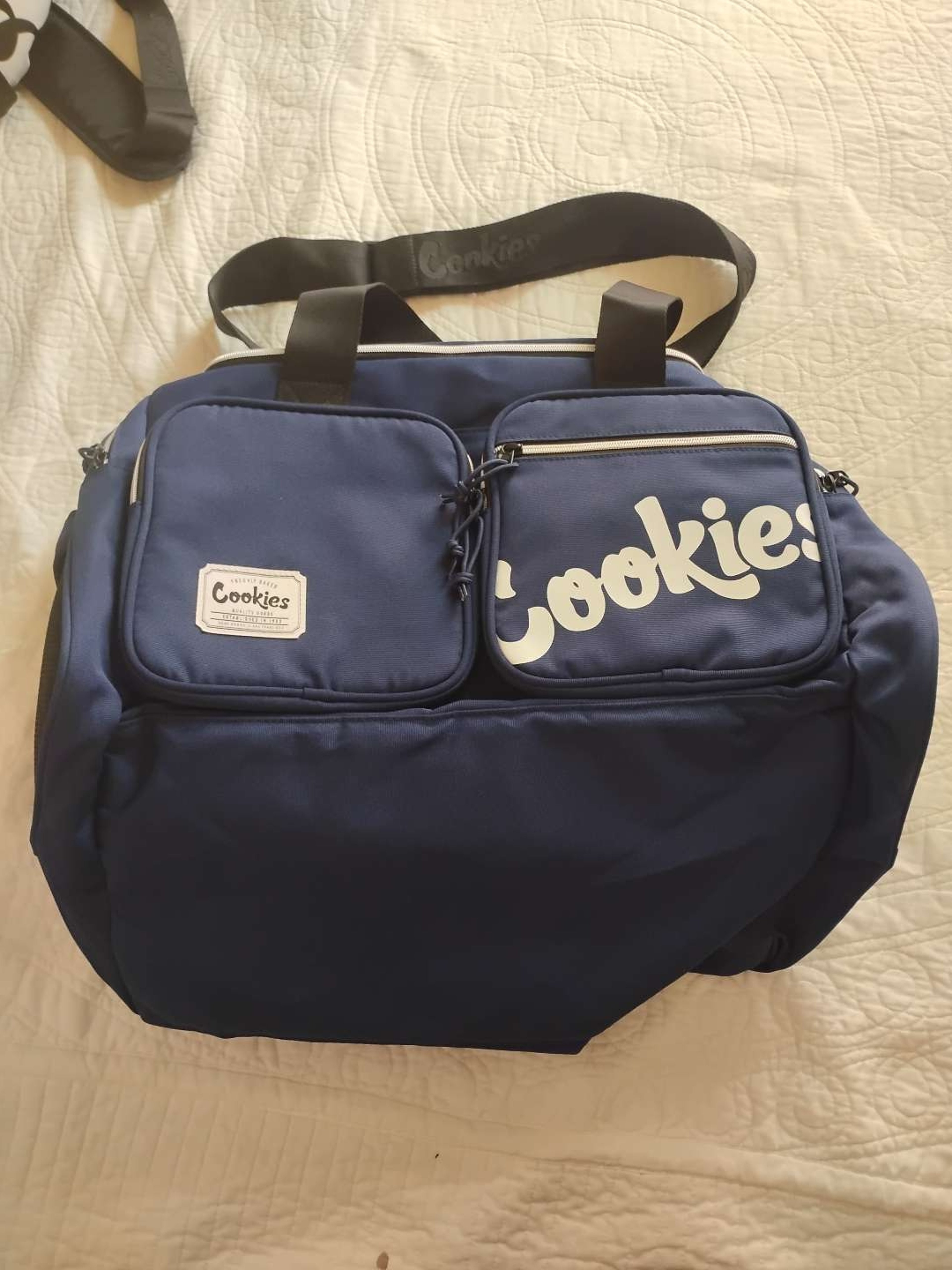Preview pic of Brand New Cookies Brand Duffle bag (Navy)