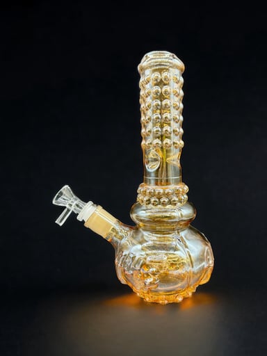 Preview pic of 10” Gold Soft Glass Bong with 14mm Bowl & Downstem – Bubble Design