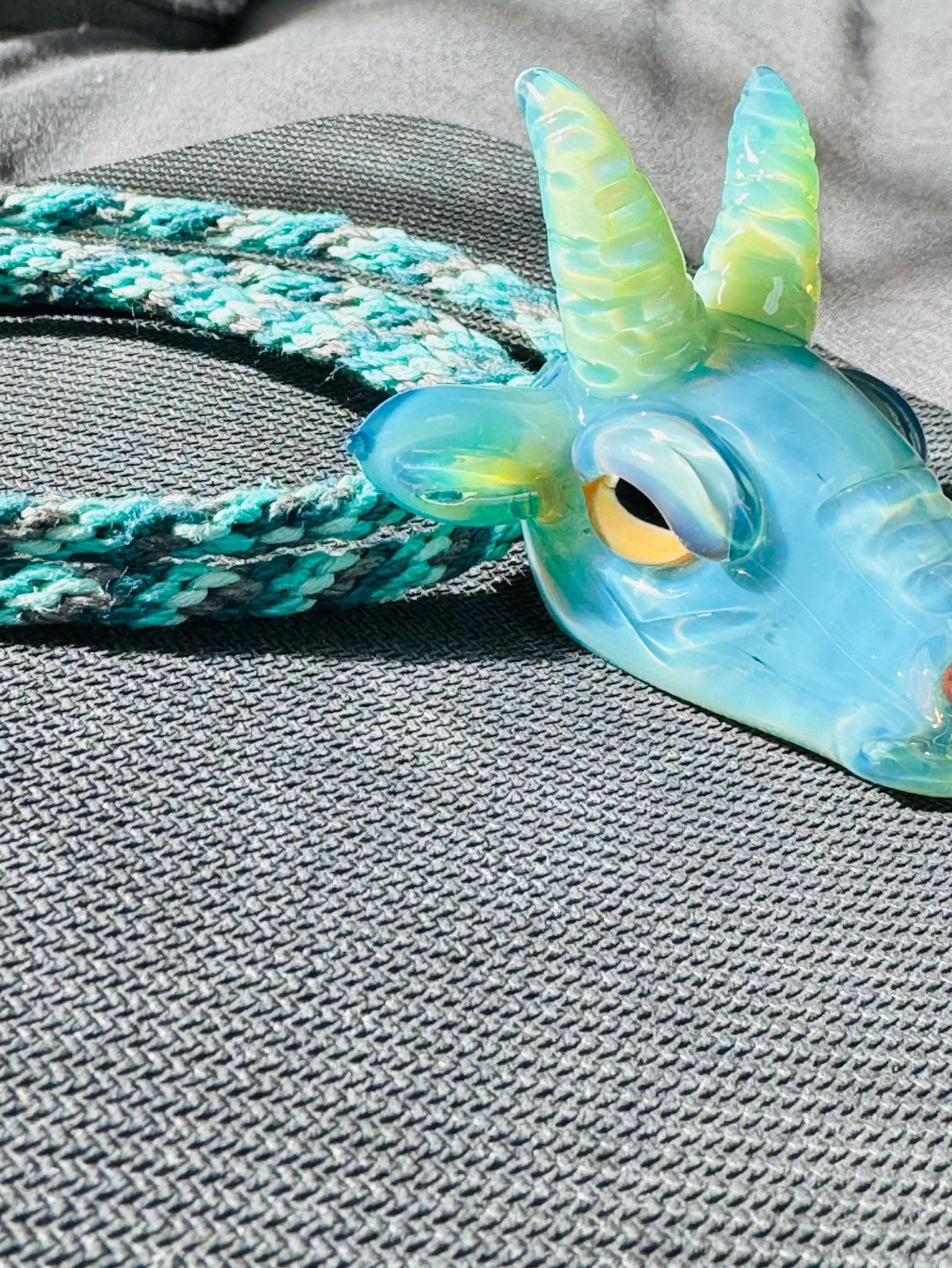 Preview pic of #2 Headie ROB MORRISON GOAT 🐐  PENDANT WITH CUSTOM HEMP CHAIN/CLASP