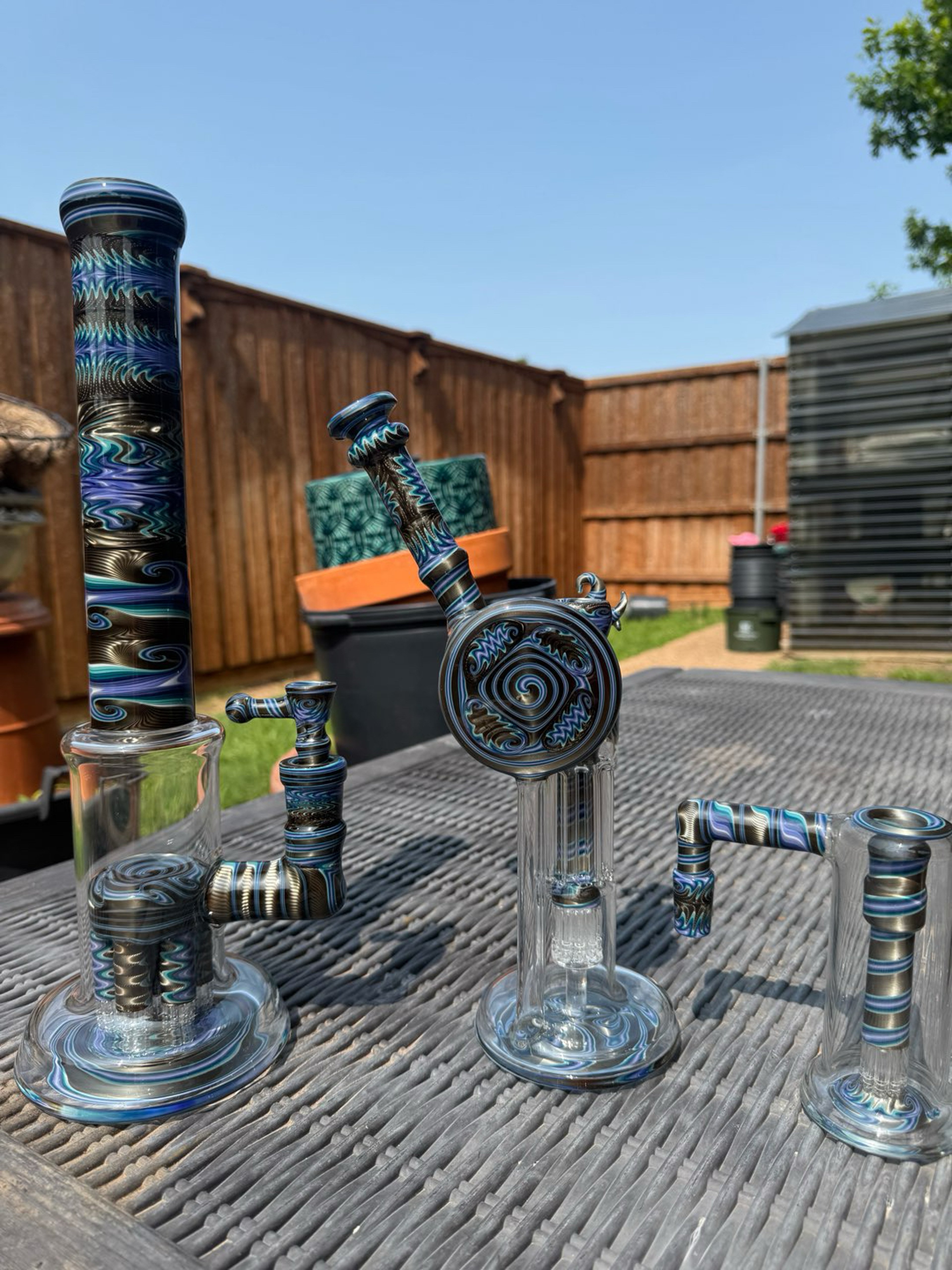 Preview pic of Leisure Glass Mag 44 tube with matching Disc pillar and Ashcstcher