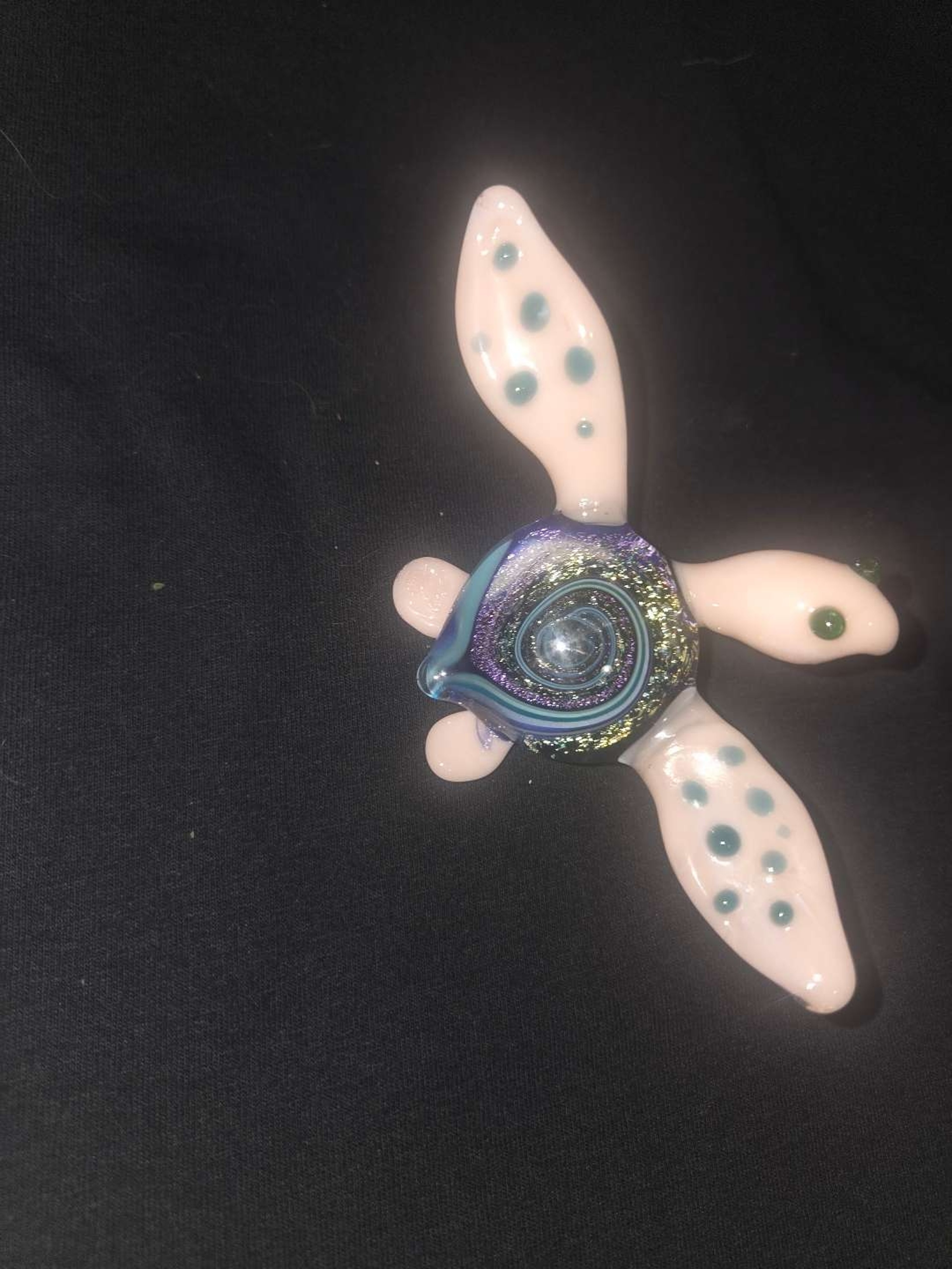 Preview pic of Mod Marble Gass Pink Dichro Turtle