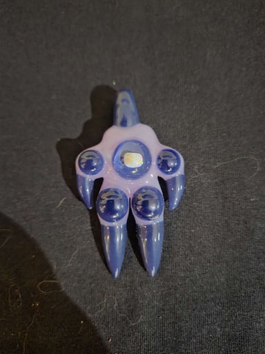 Preview pic of Ryan Kane Glass Cotton Candy CFL Paw Pendant