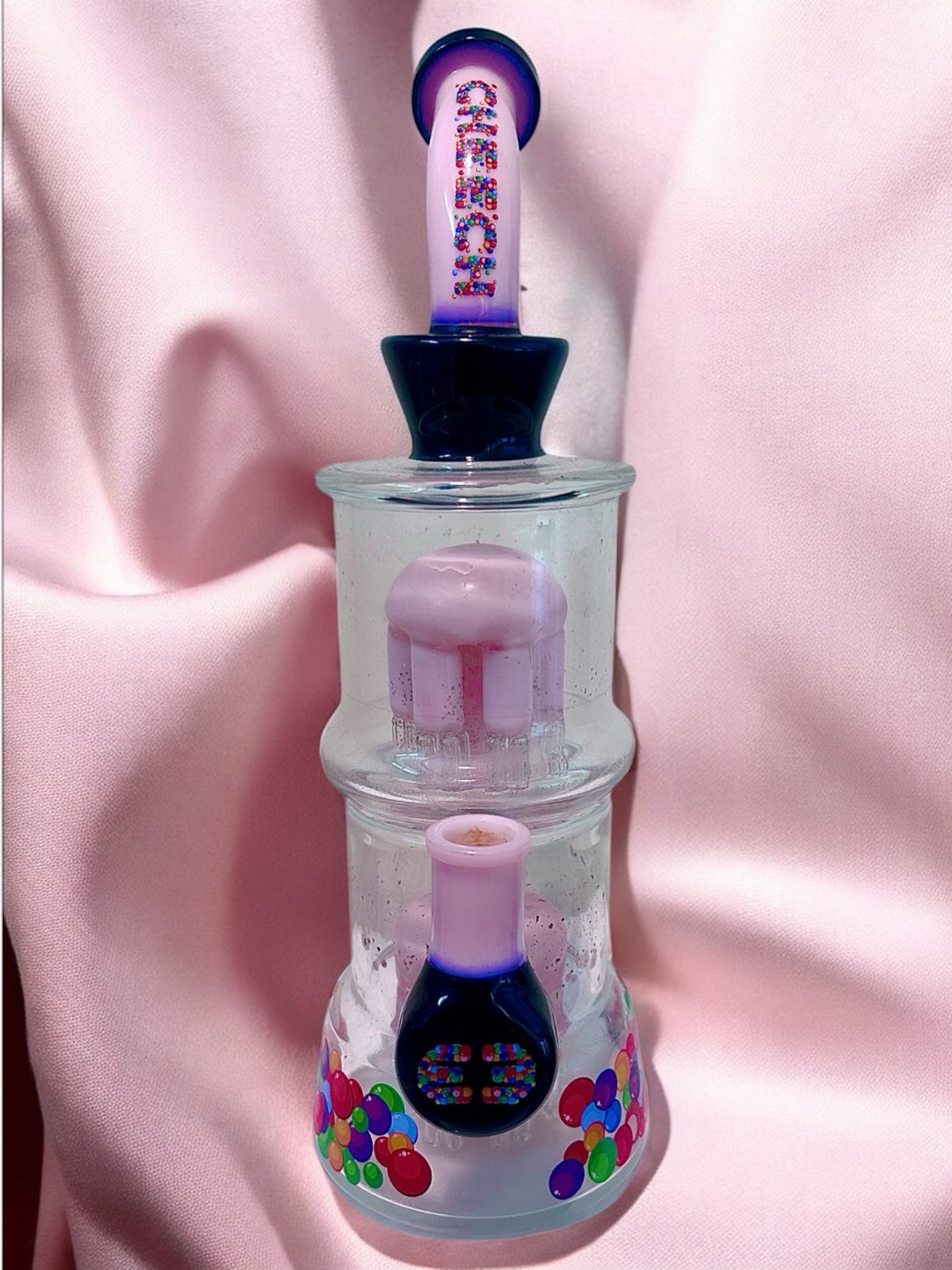 Preview pic of Cheech Glass The Monster 15” Tall Pink Tree Percolating Bong