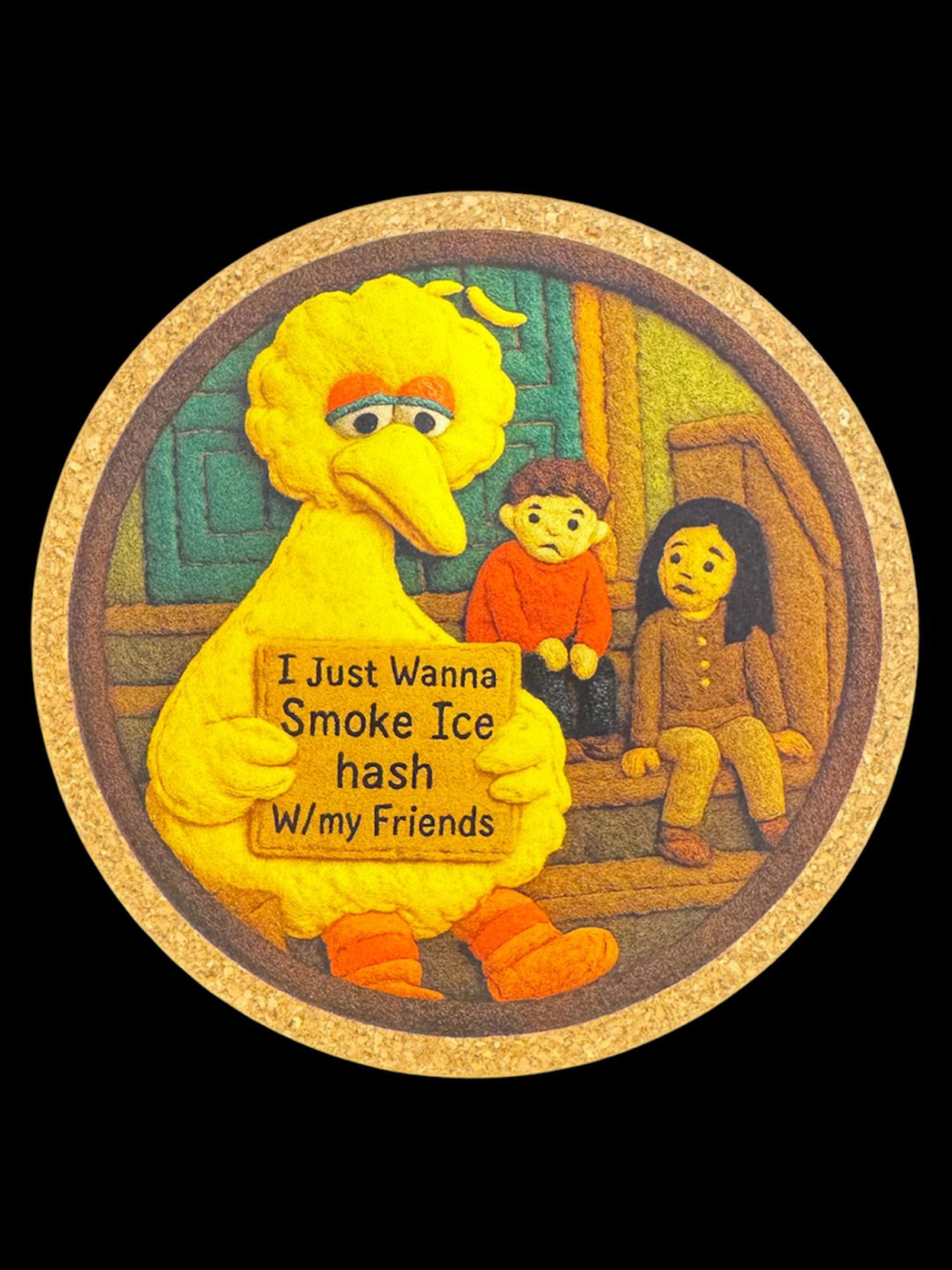 Preview pic of “Whats Wrong Big Bird?” Felty Mat By @mattitudemats
