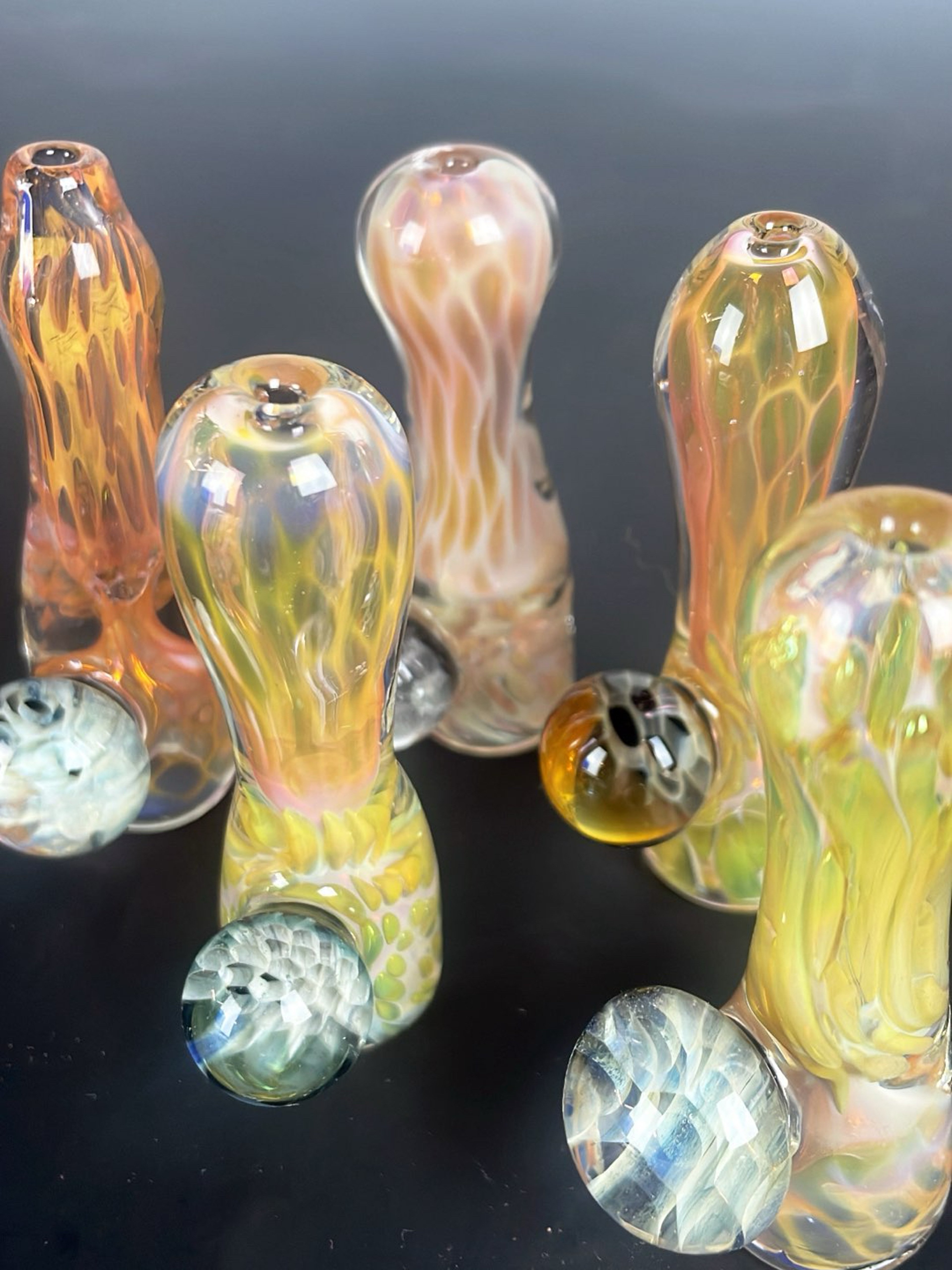 Preview pic of Gold & Silver Fumed Chillum/Hitters