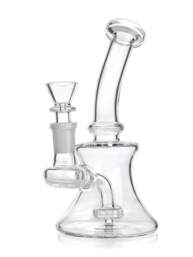 Preview pic of HOURGLASS CURVED NECK SHOWERHEAD PERC DAB RIG