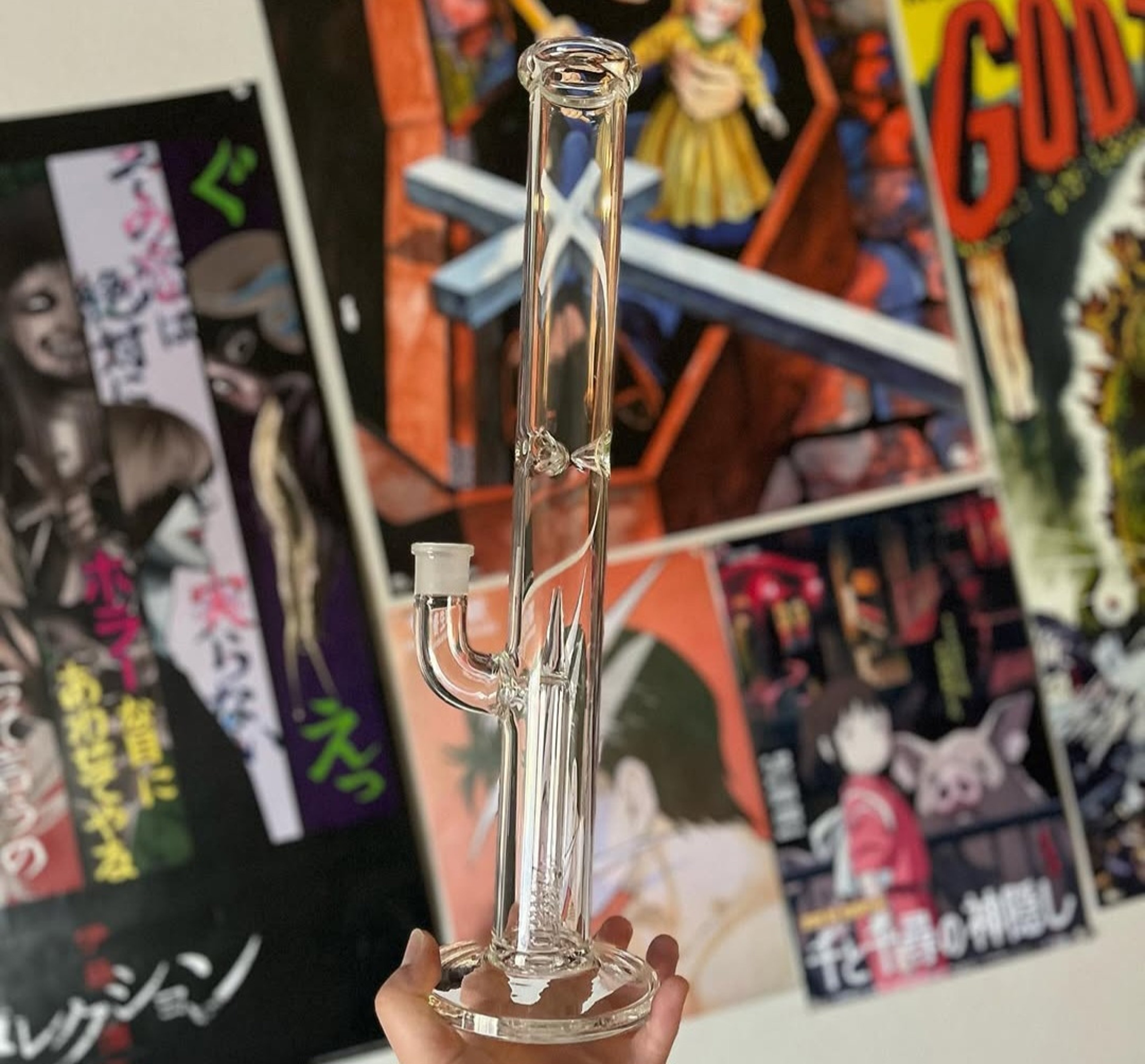 Preview pic of 360 grid tube Greek Glass