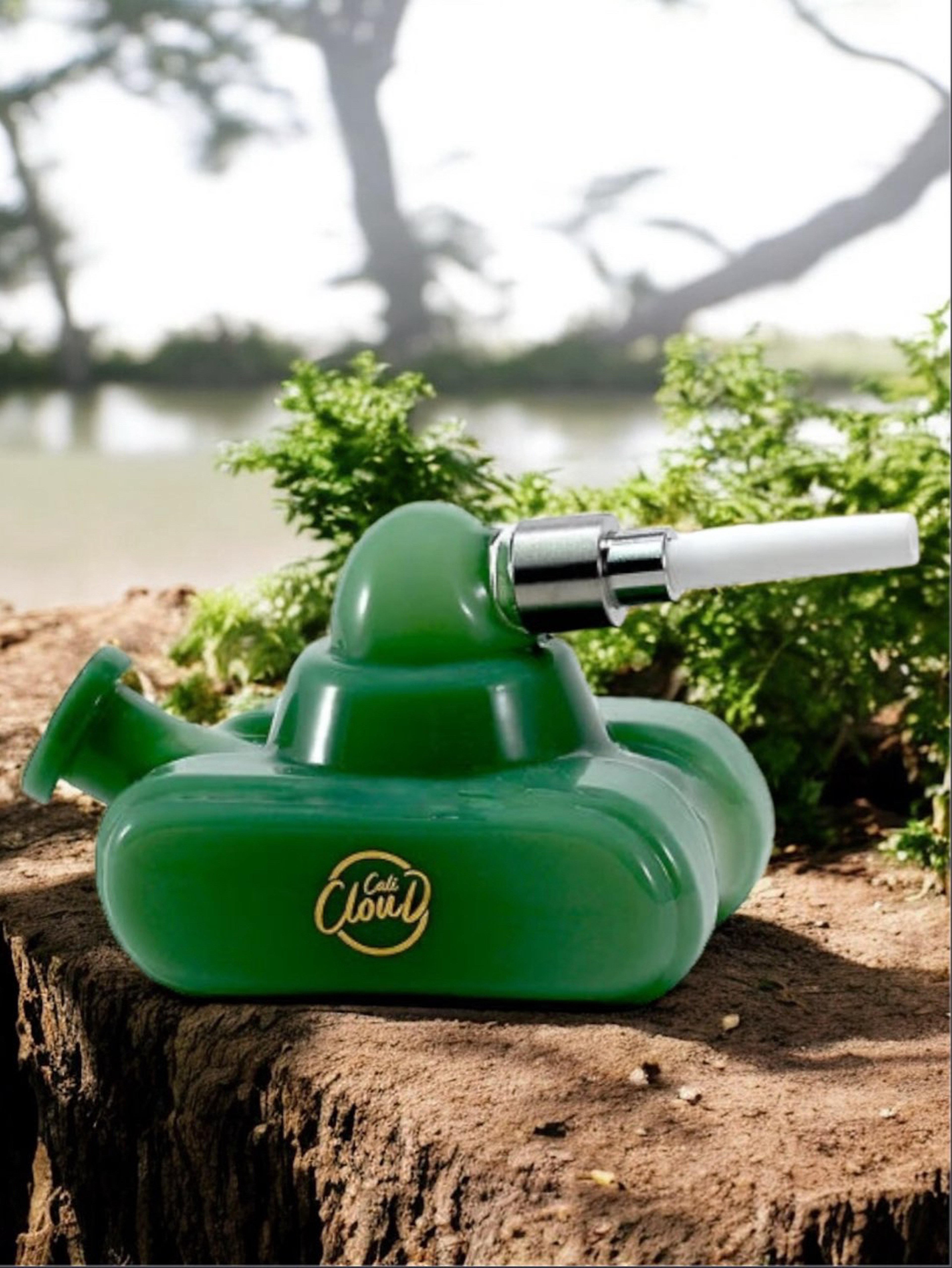 Preview pic of Cali Cloudx Redfighter 🔫 Tank Glass Nectar Collector "NC-48" in Forest Green