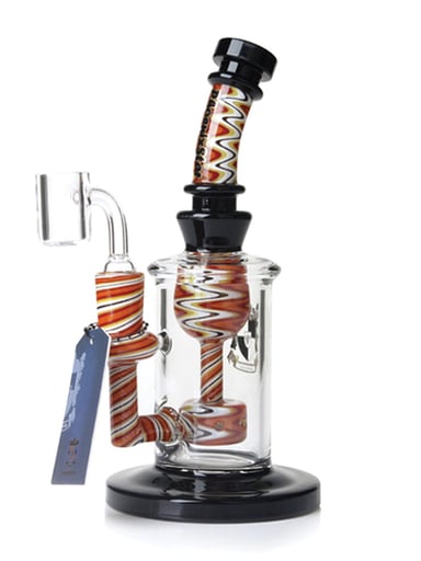 Preview pic of PHOENIX STAR 8.2 INCH RECYCLER MULTI COLORED WIG WAG DAB RAG