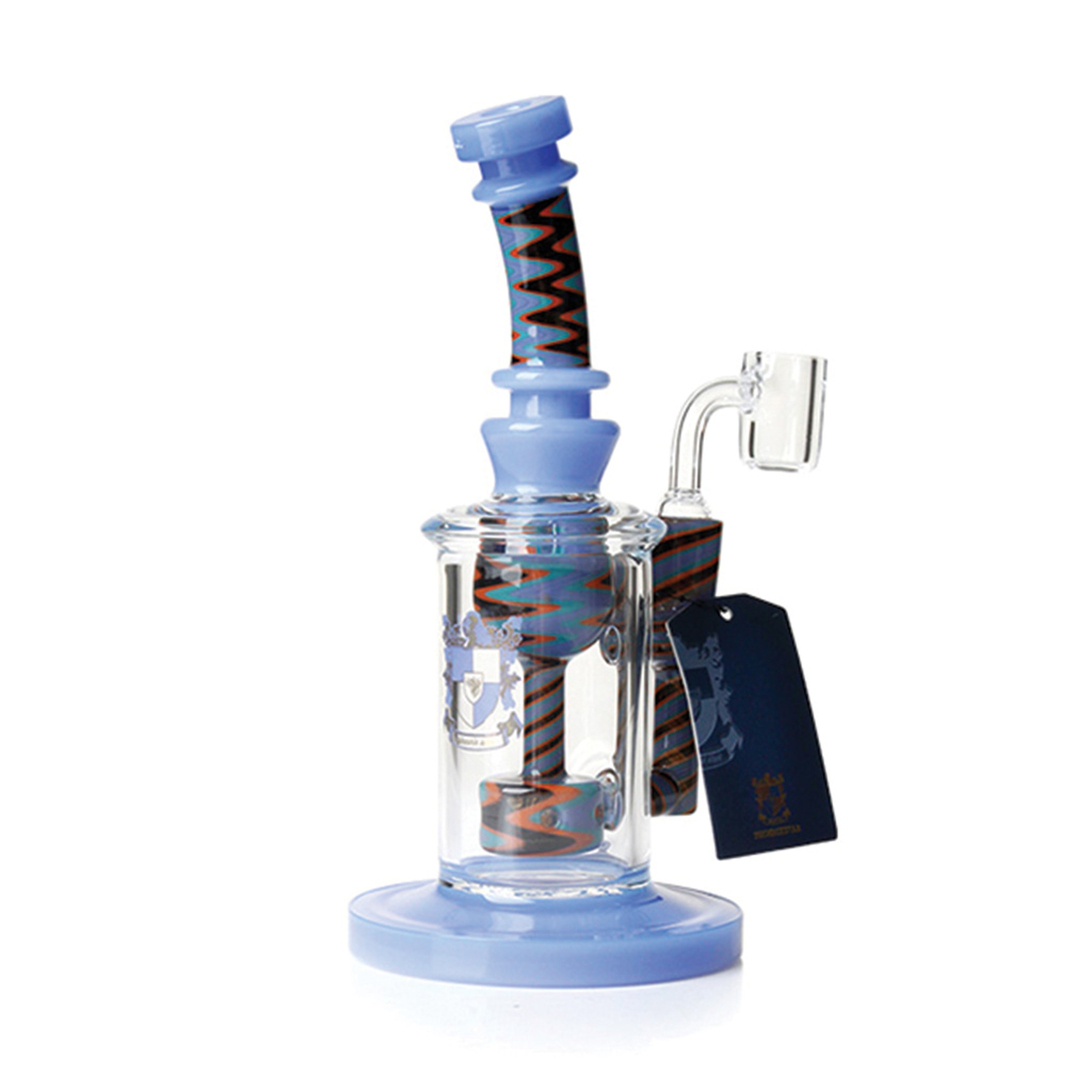 Preview pic of PHOENIX STAR 8.2 INCH RECYCLER MULTI COLORED WIG WAG DAB RAG