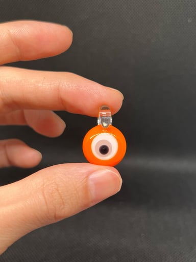 Preview pic of Orange evil eye pendant