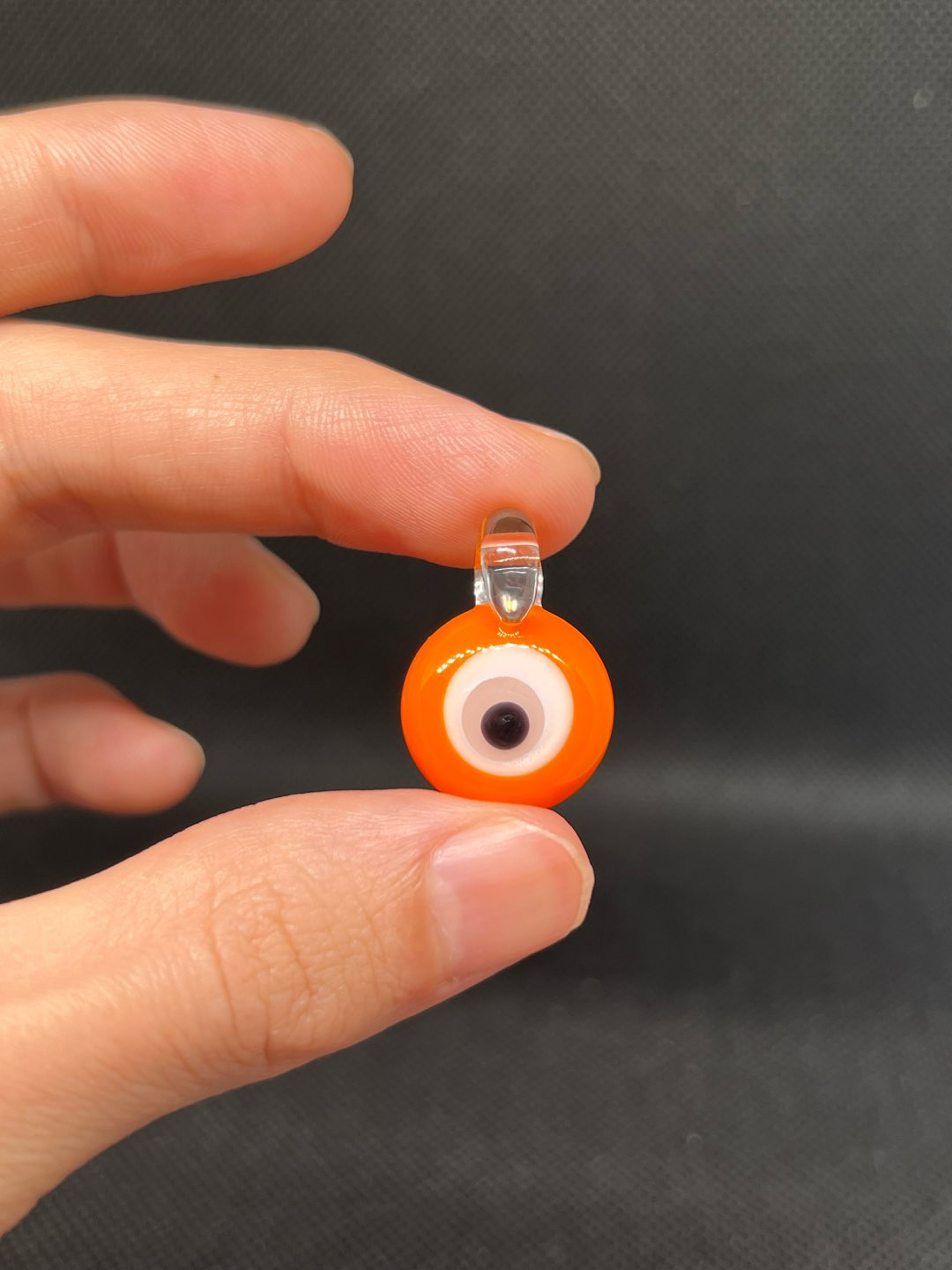Preview pic of Orange evil eye pendant