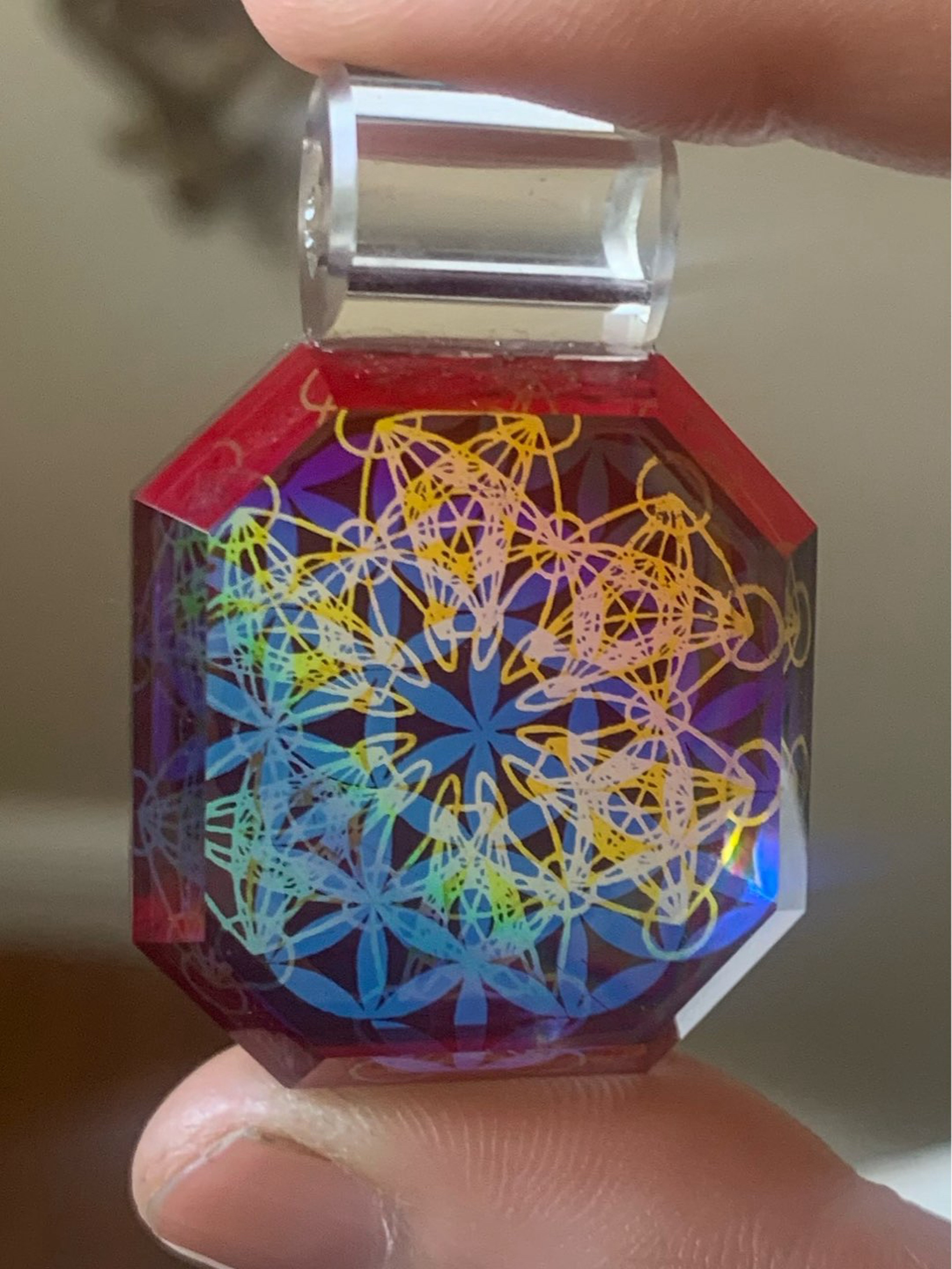 Preview pic of Faceted Triple Stacked Dichrotic Pendant