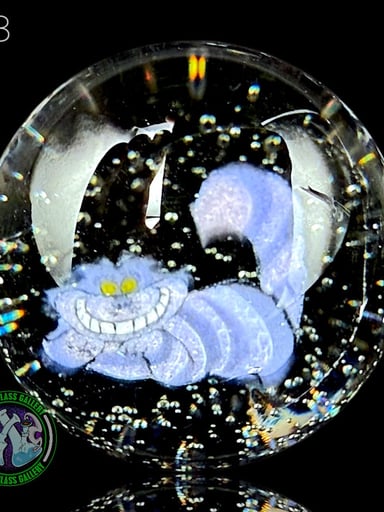 Preview pic of Keys Glass - Marble #38 - (Cheshire Cat - Alice In Wonderland)