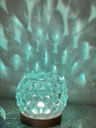 Preview pic of Multicolor small glass lamp