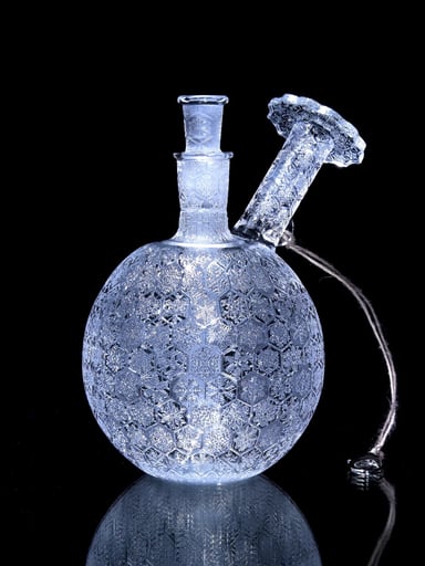 Preview pic of Evan Shore - Etched Full-quartz Ornament Rig w/ Removable Downstem - 10mm Female