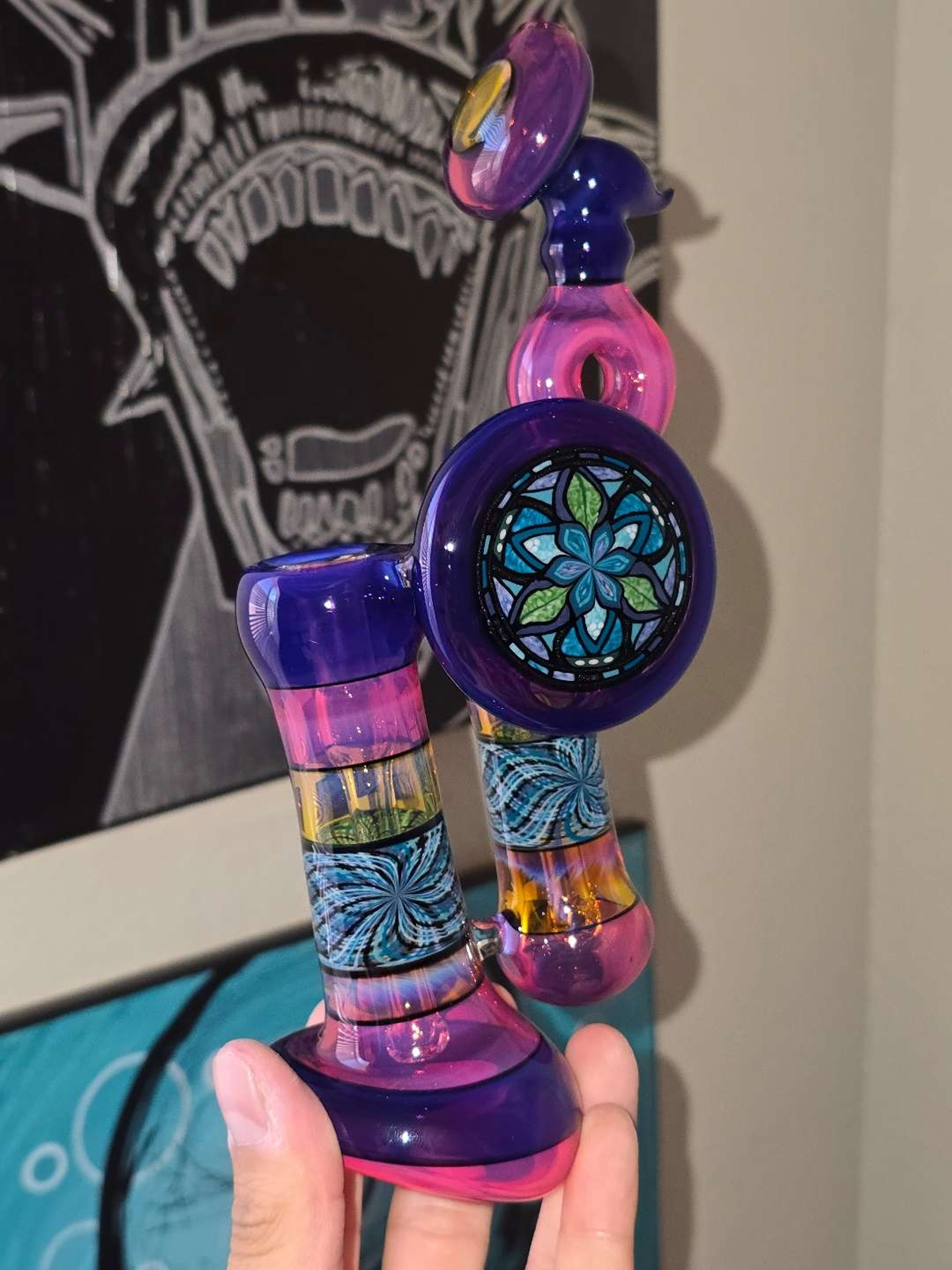 Preview pic of Dew Glass Designs Double Bubbler
