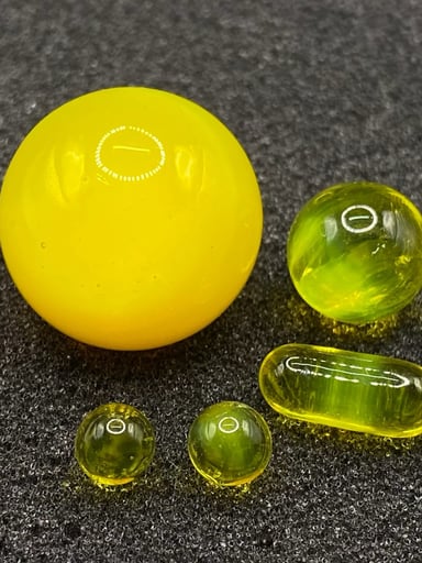 Preview pic of Sunny Yellow Marble Set - 5 Piece