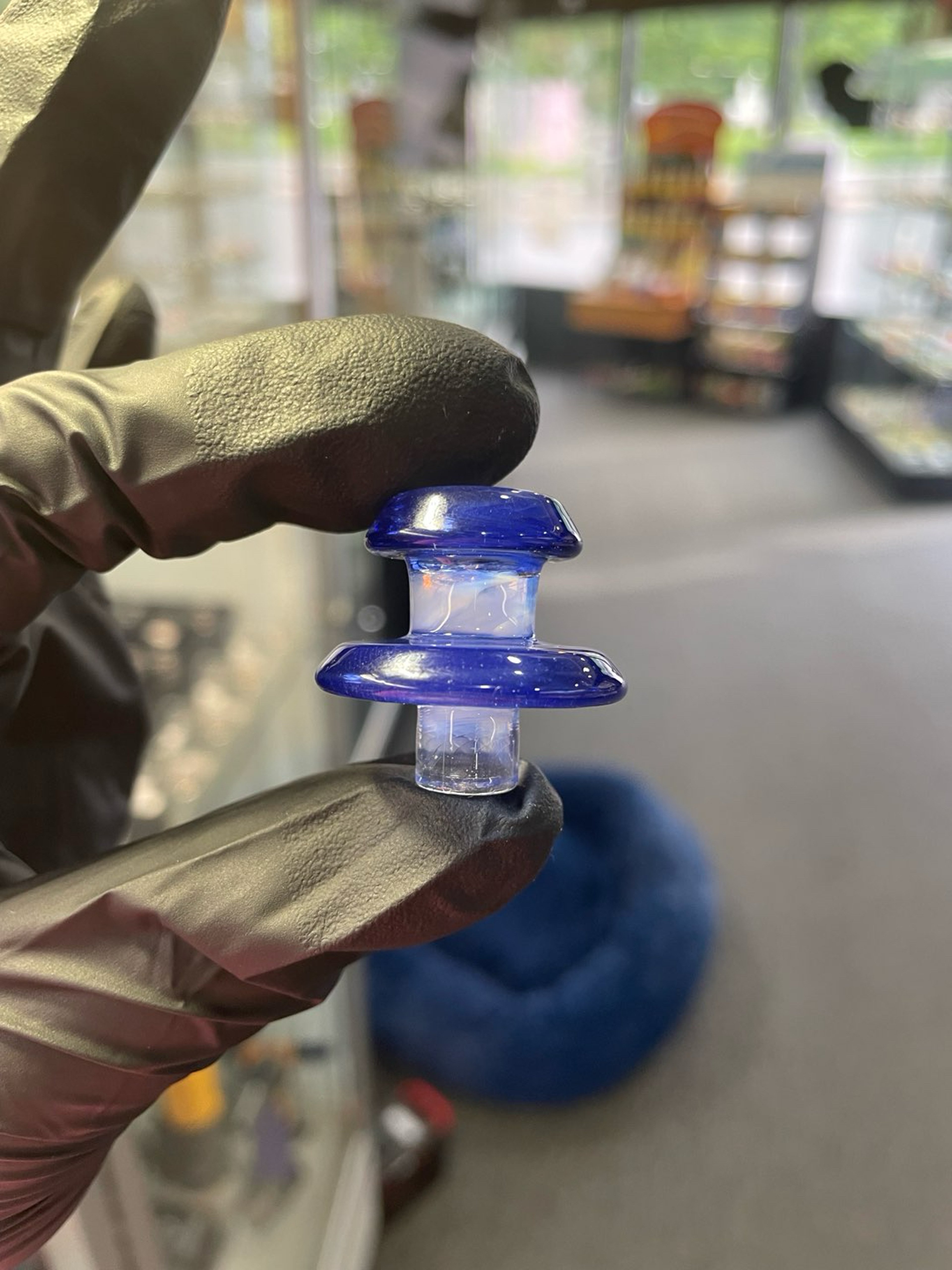 Preview pic of 2-Tone UFO Tower Cap in Blue, Opaline