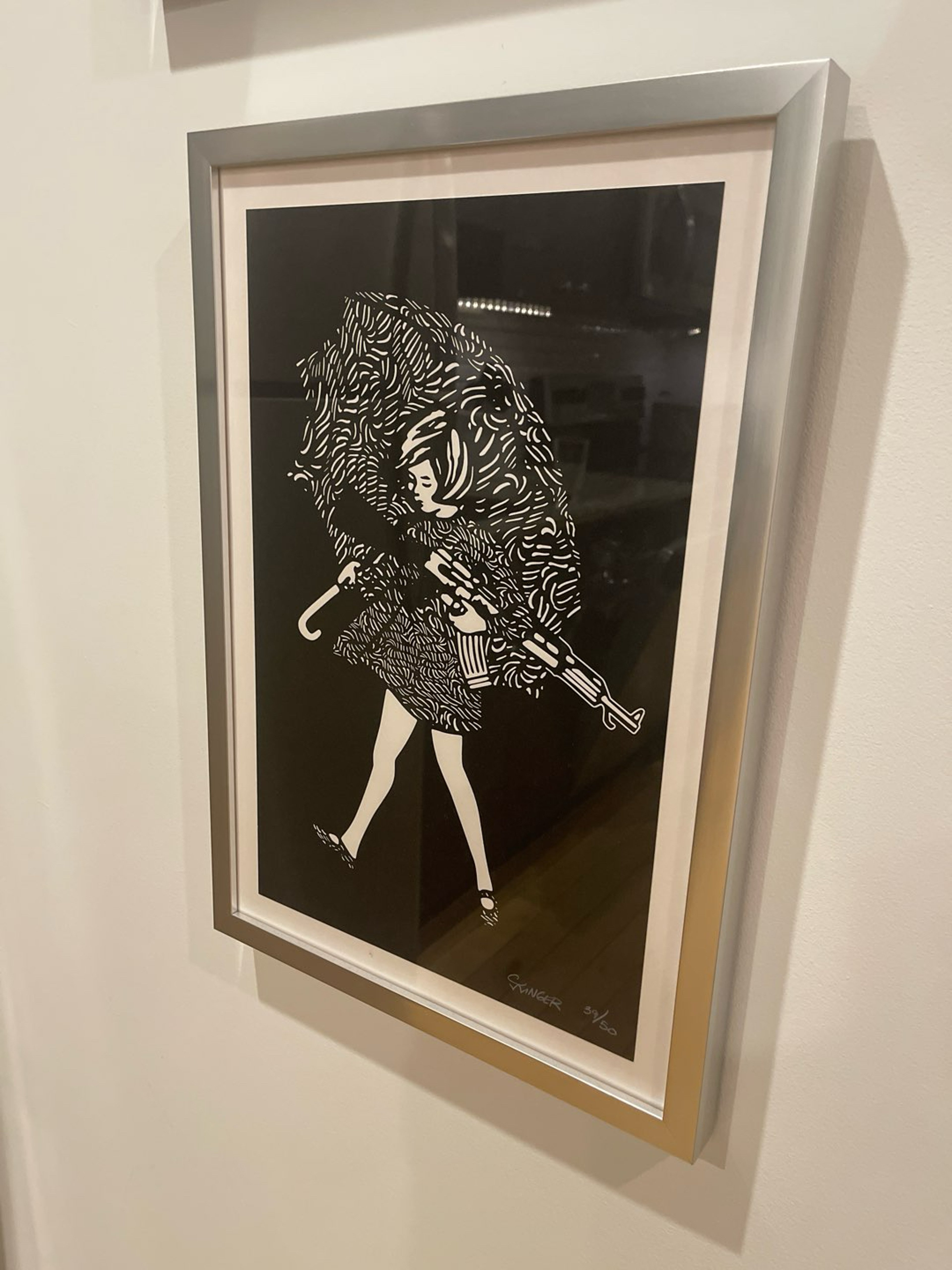 Preview pic of Marble Slinger / Slinger Apparel x Mike Raman Glass 39/50 Print Custom Framed Slingoner1