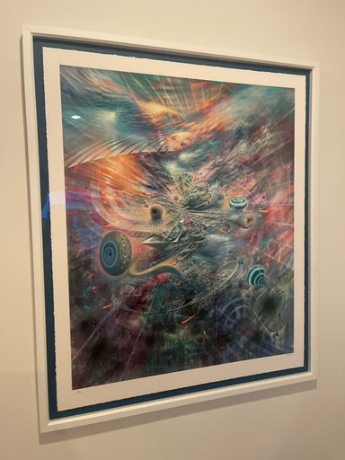 Preview pic of Mars 1 Invisible Domain Print from the 2016 Painting Custom Framed in Museum glass