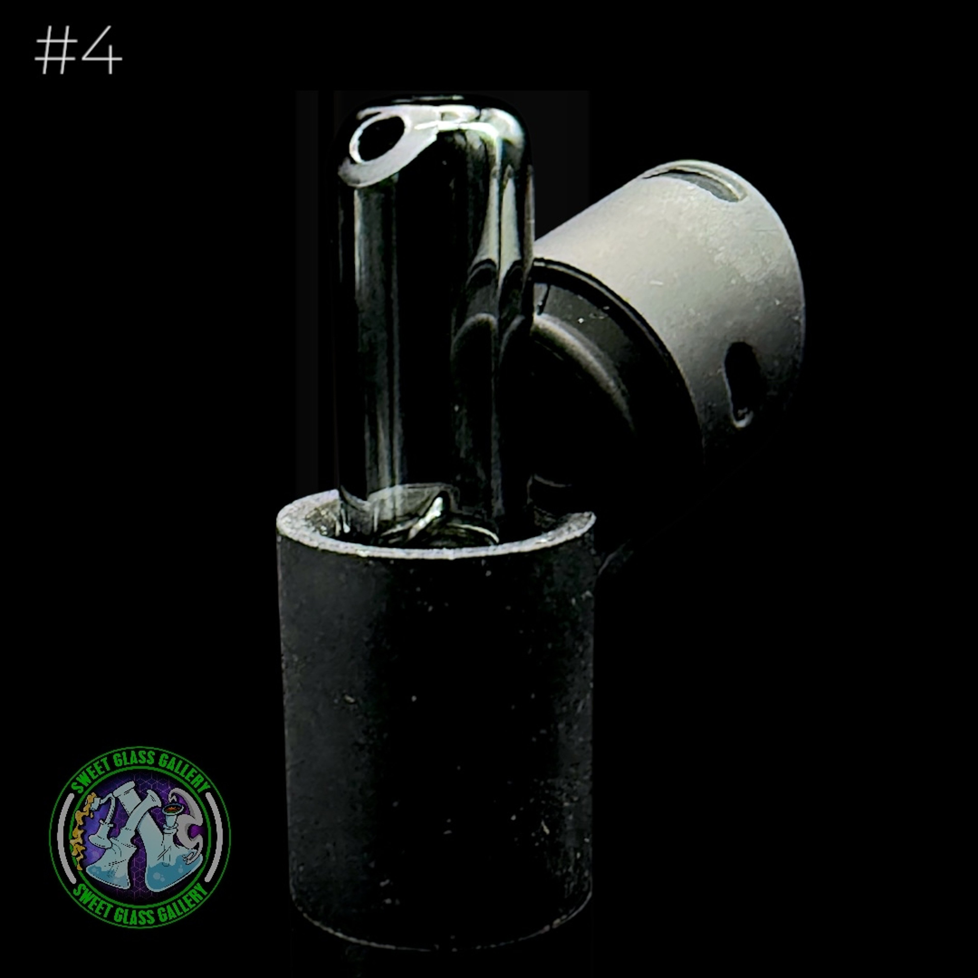 Preview pic of Kovacs Glass - Puffco Pivot Mouthpiece #4 (Transparent Black)