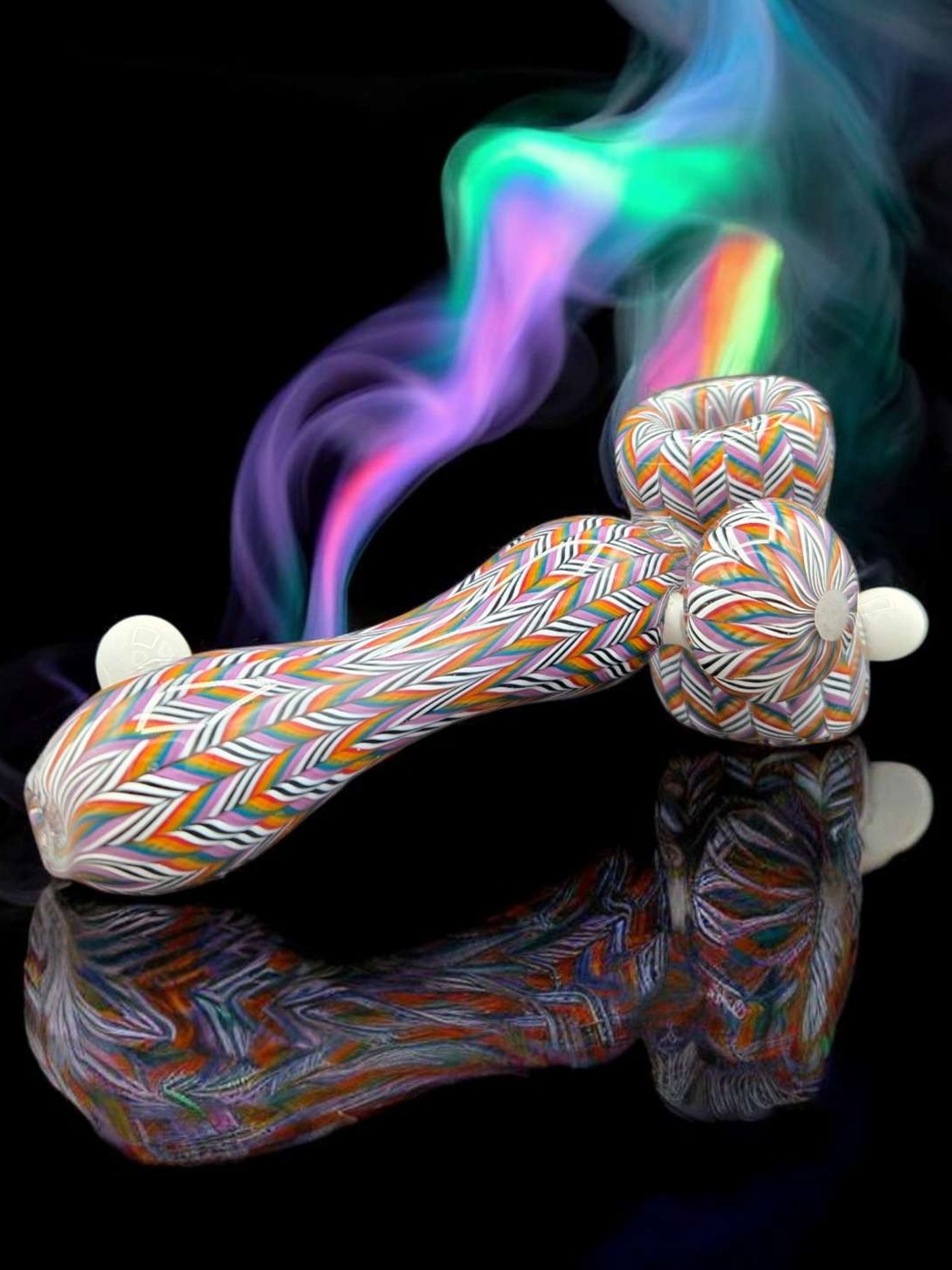Preview pic of Fully worked custom hammer pipe by snooke glass