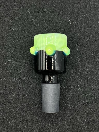 Preview pic of 14mm Green Single Hole Glass Bowl Slide