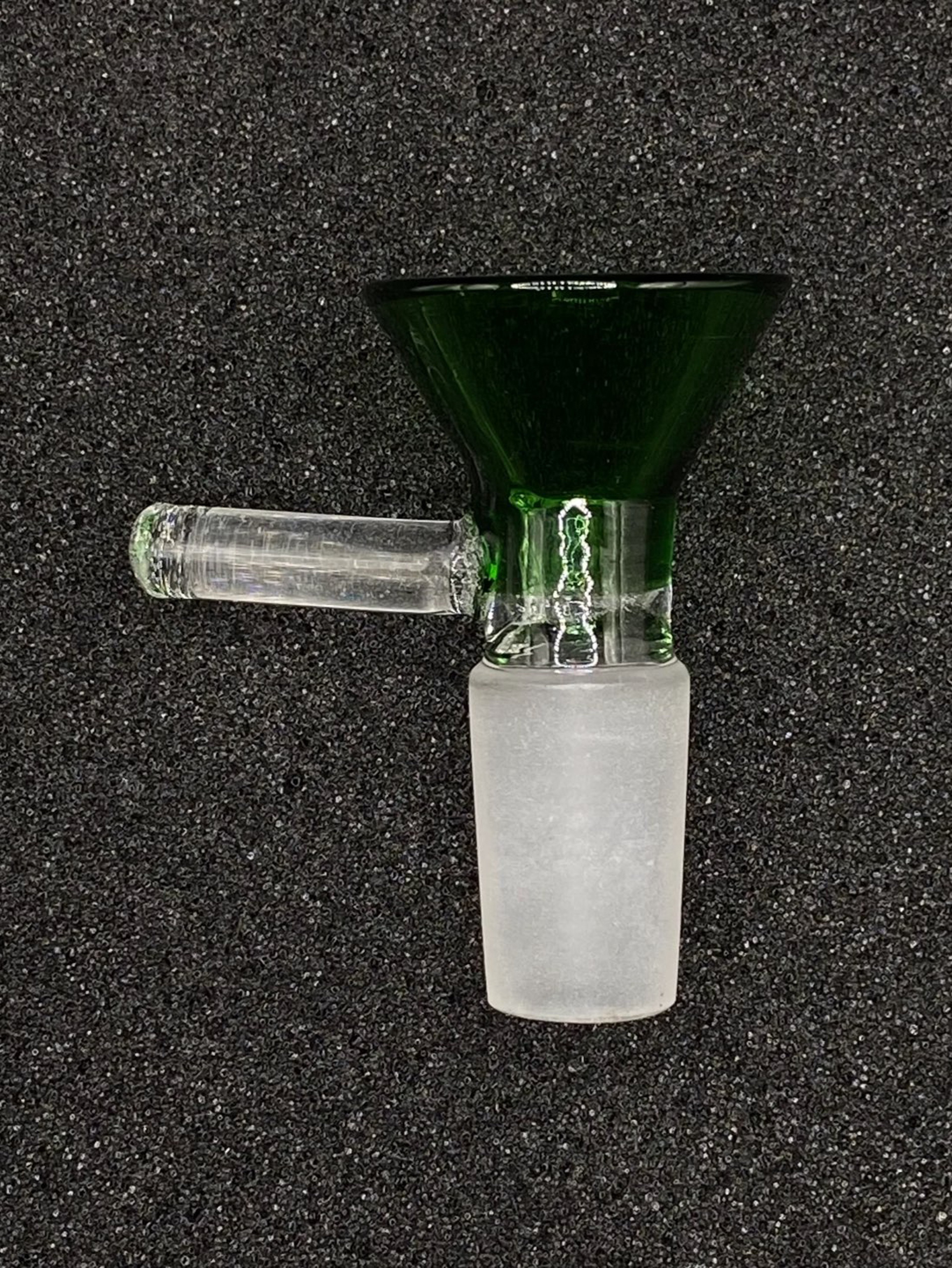 Preview pic of 14mm Green Single Hole Glass Bowl Slide