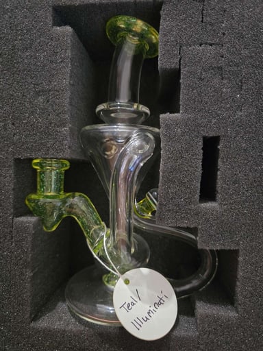 Preview pic of Boogie glass teal / illuminate uv light active