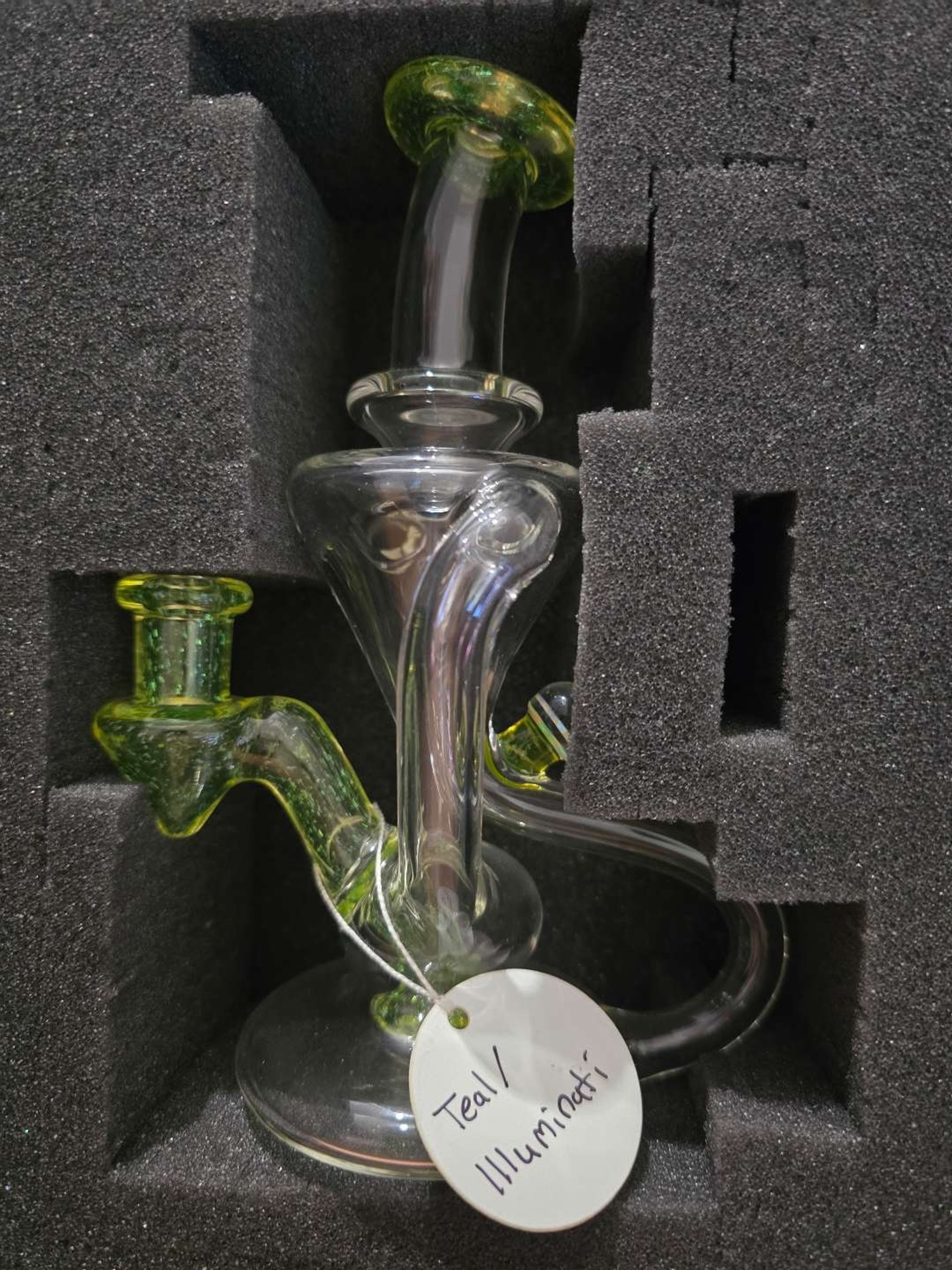 Preview pic of Boogie glass teal / illuminate uv light active