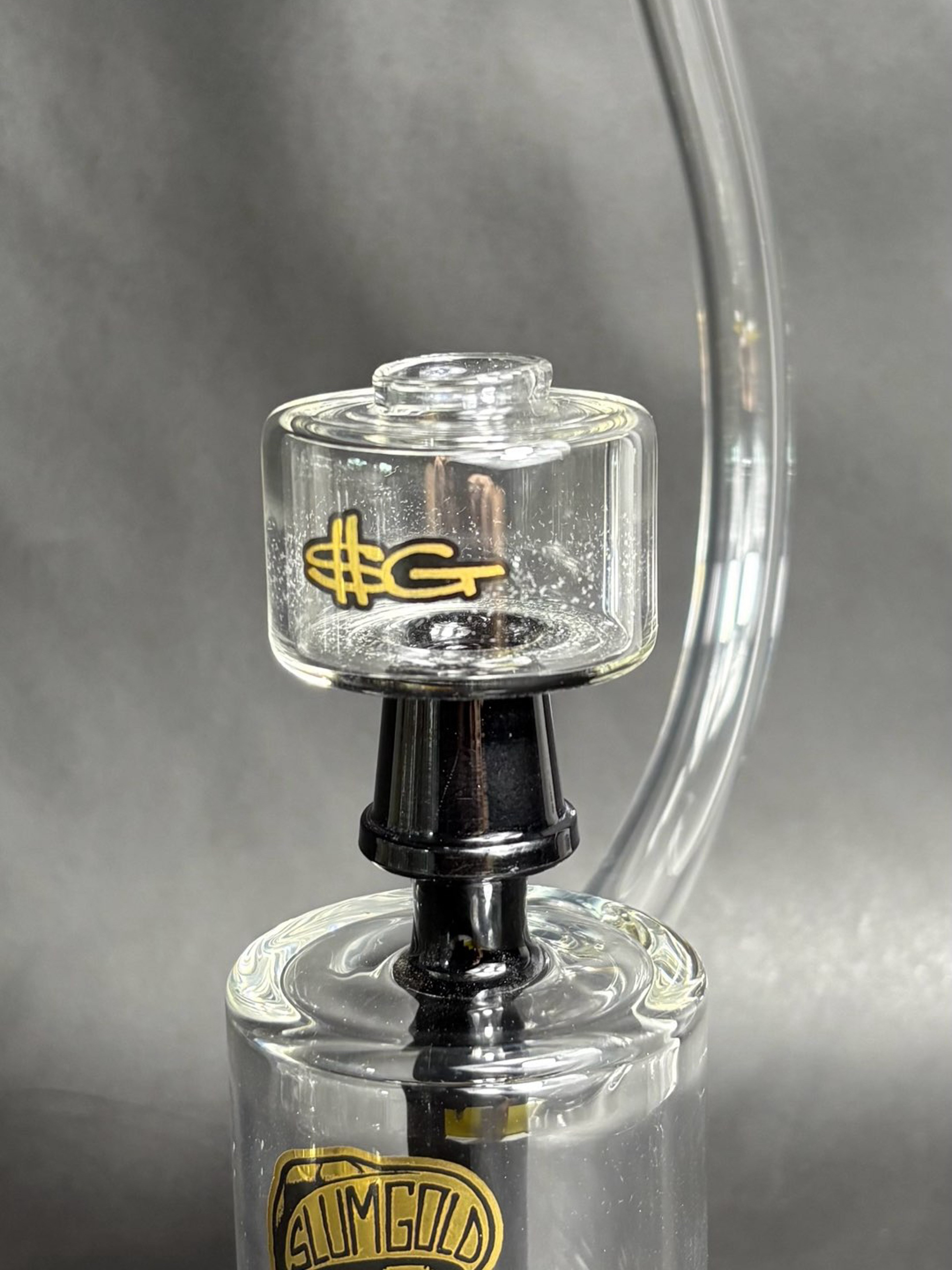 Preview pic of Rare Slum Gold Gary Coleman Heady Glass Bubbler Rig 14mm With Dome