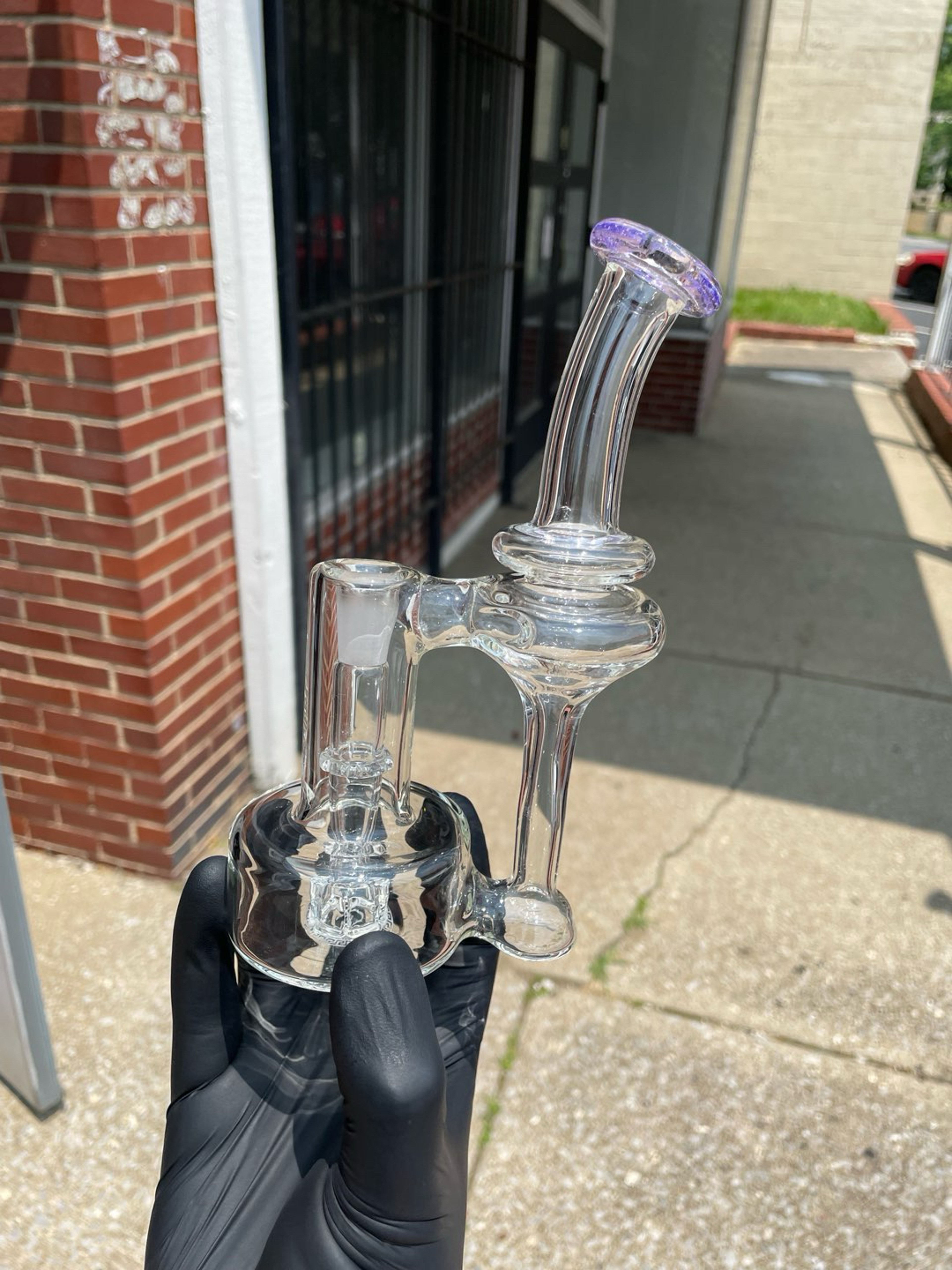 Preview pic of Greek Glass RBR Purple Lolipop