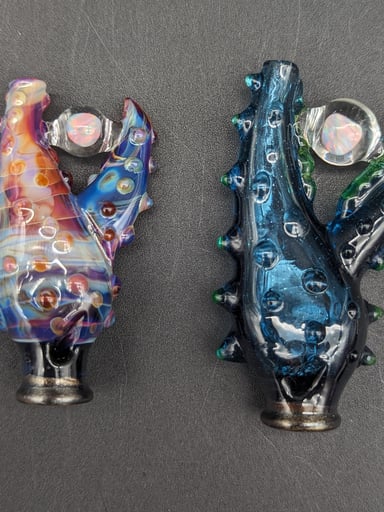 Preview pic of MAKO GLASS PUFFCO PIVOT TOP / MOUTHPIECE | OPAL CRAB CLAW