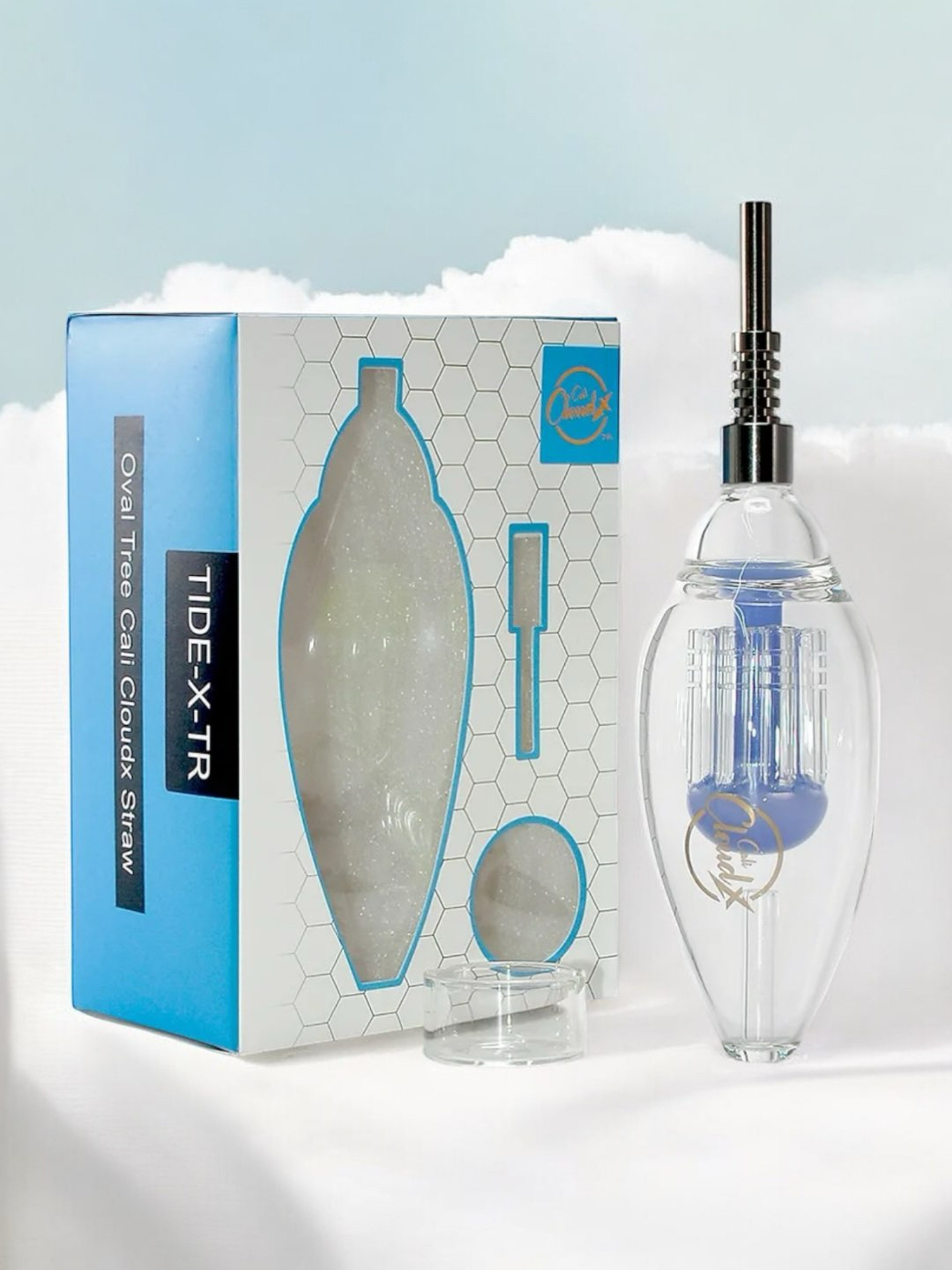 Preview pic of Oval Tree Cali Cloudx Straw ☁️ TIDE-X-TR Milky Blue