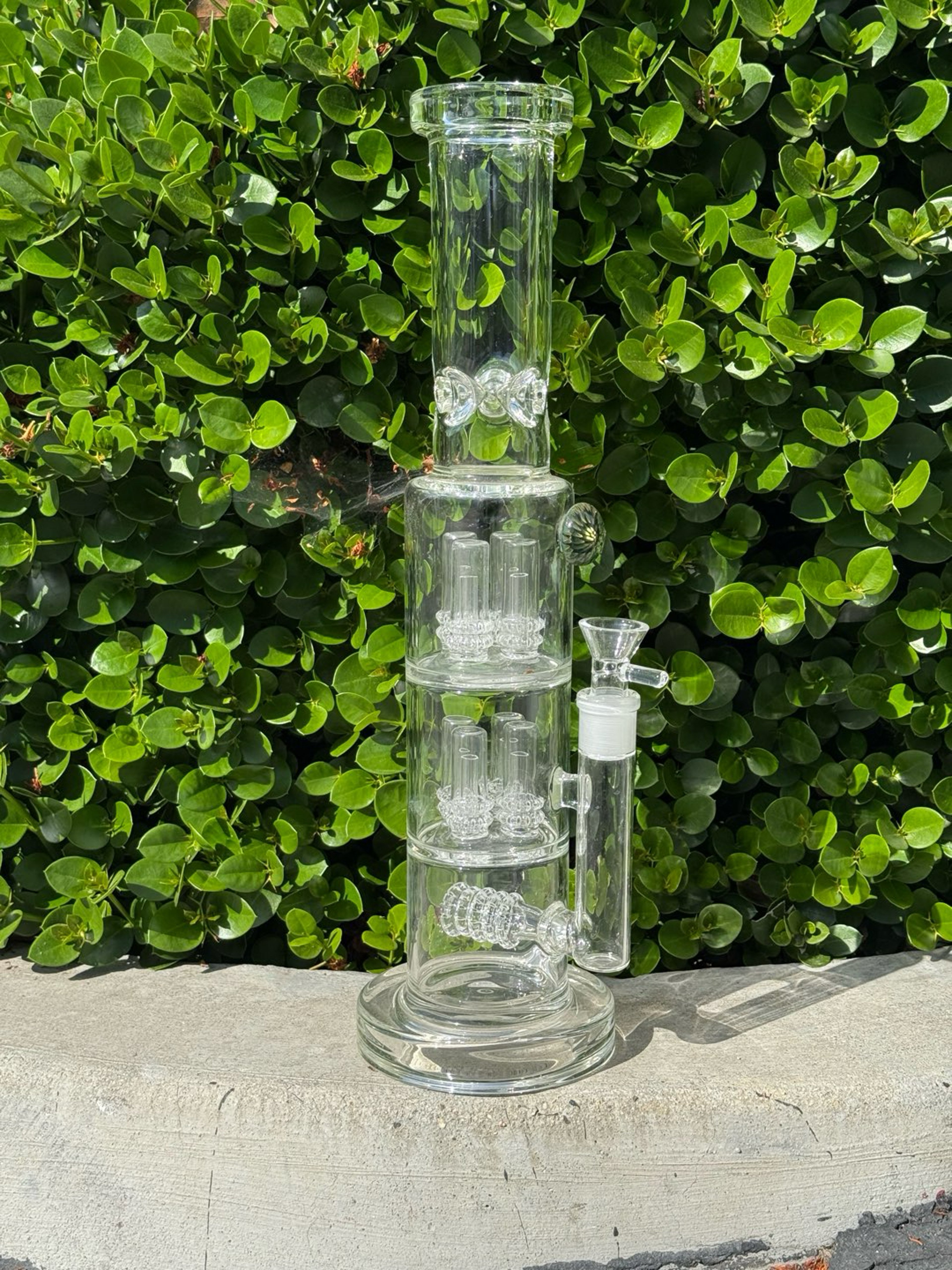 Preview pic of 14” Clear Triple 4-way Straight Pipe