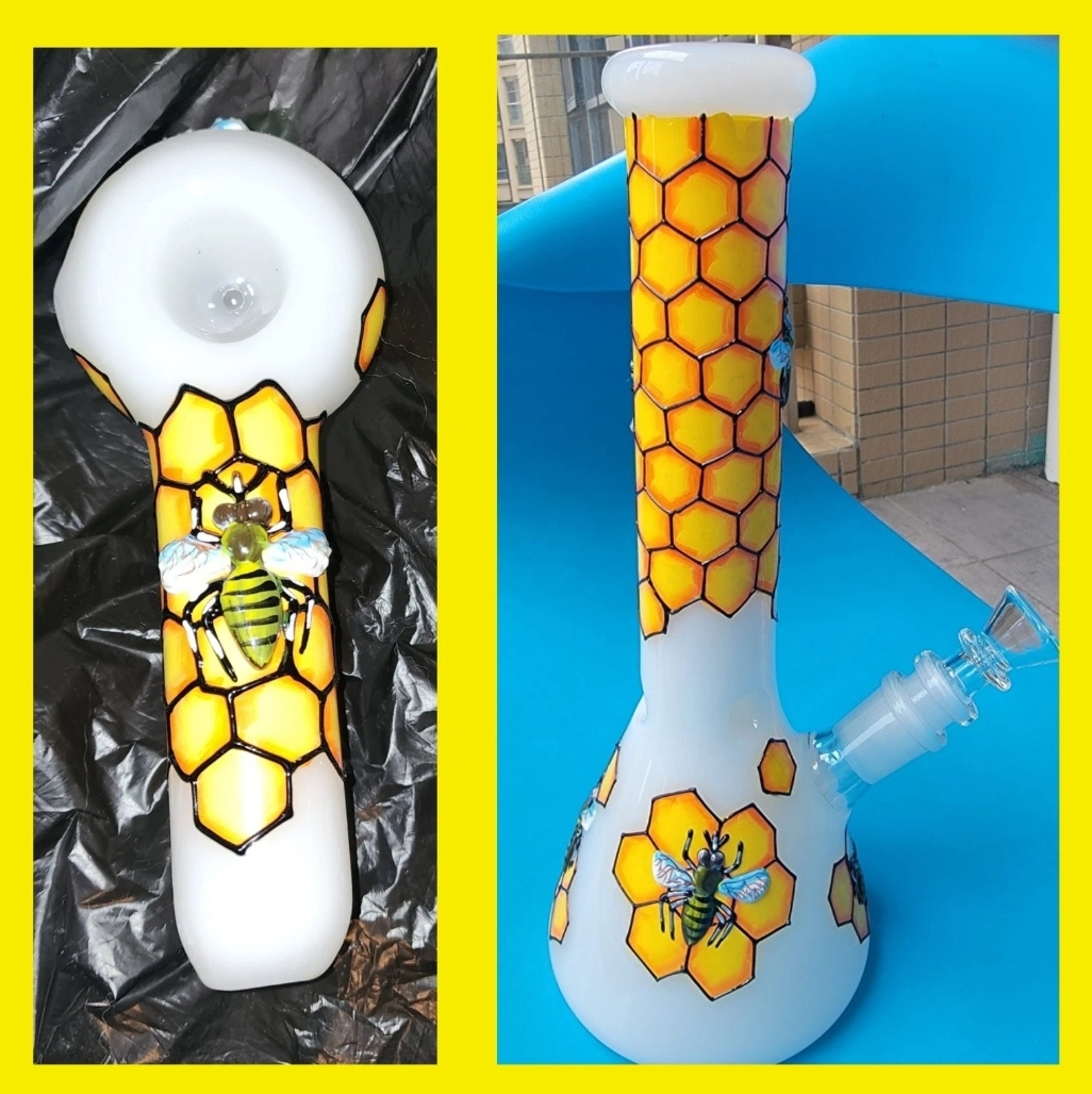 Preview pic of Bees beaker and spoon combo