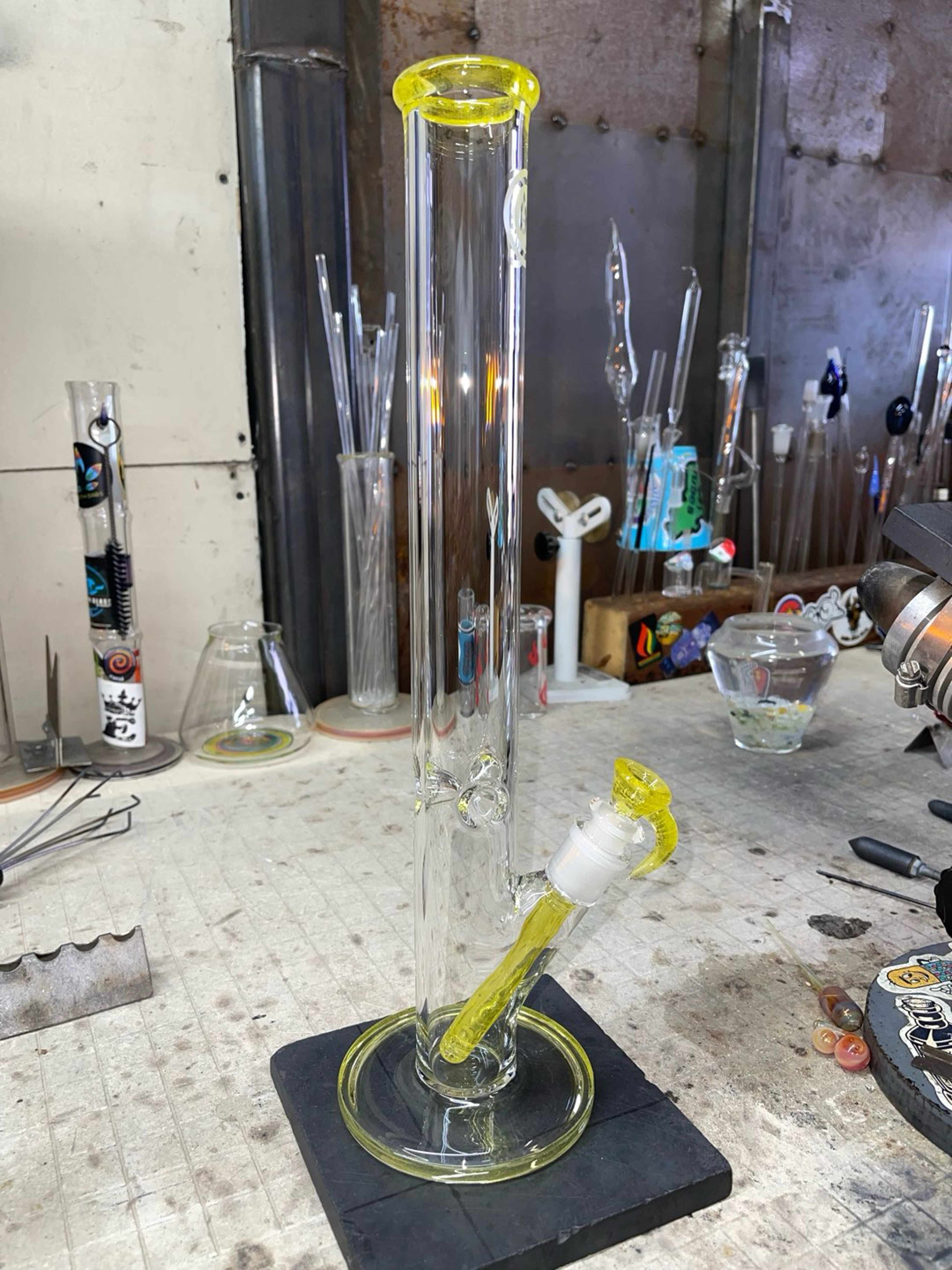 Preview pic of Solar flare color 44x16” tall and 14mm 3 holes slide